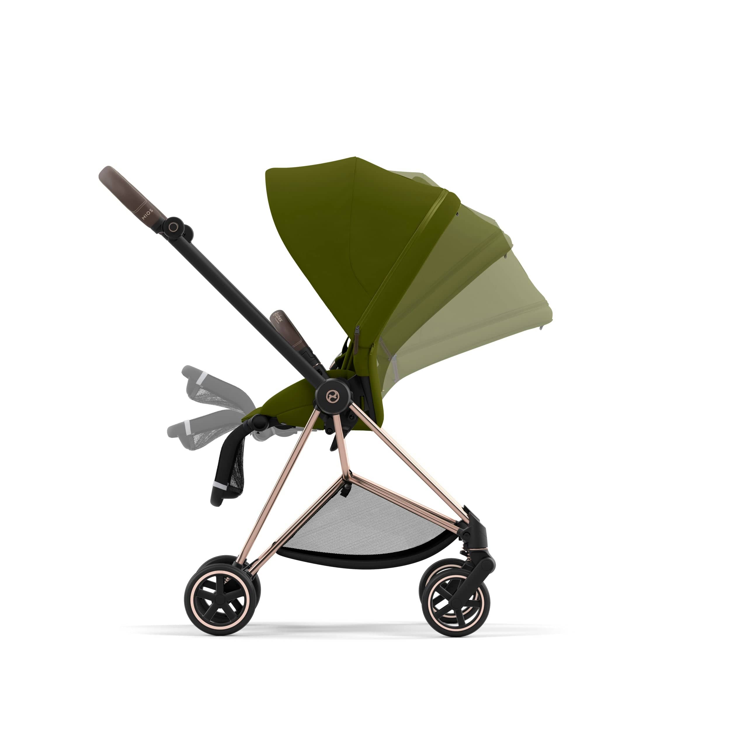 Cybex Mios 3 Complete Stroller - Rose Gold & Brown Luxury Baby Stroller with Reversible Seat | Perfect for Urban Travel, Shopping & Family Outings