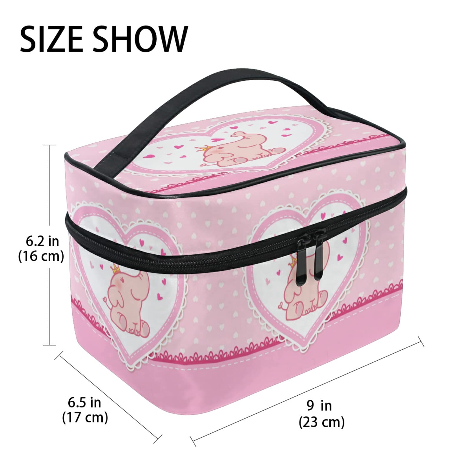 Cute Baby Elephant Makeup Bag for Women - Waterproof Cosmetic Pouch & Toiletry Travel Case - Perfect for Travel, Gym, and Daily Organizer