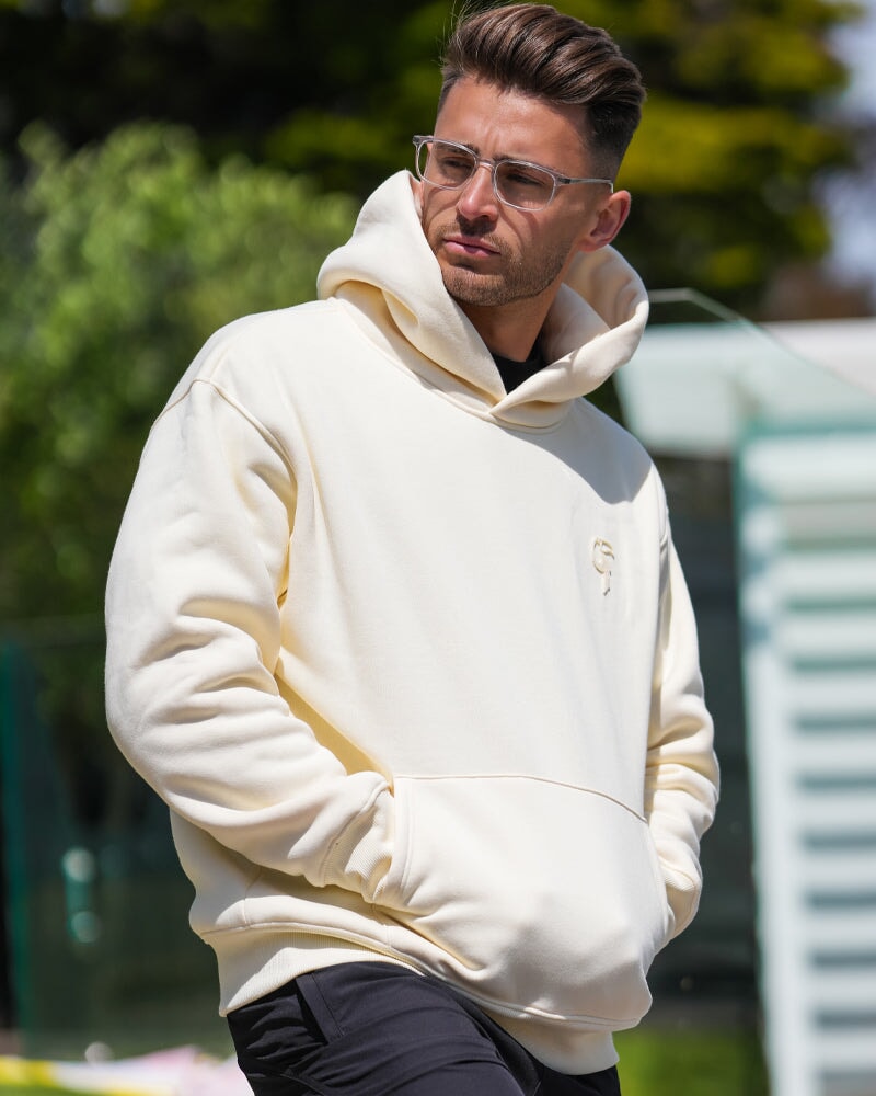 Luxe500 Premium Hoodie for Men & Women - Soft Fleece Pullover in Apricot Cream | Cozy Casual Wear for Fall & Winter | Perfect for Lounging, Travel, and Outdoor Activities