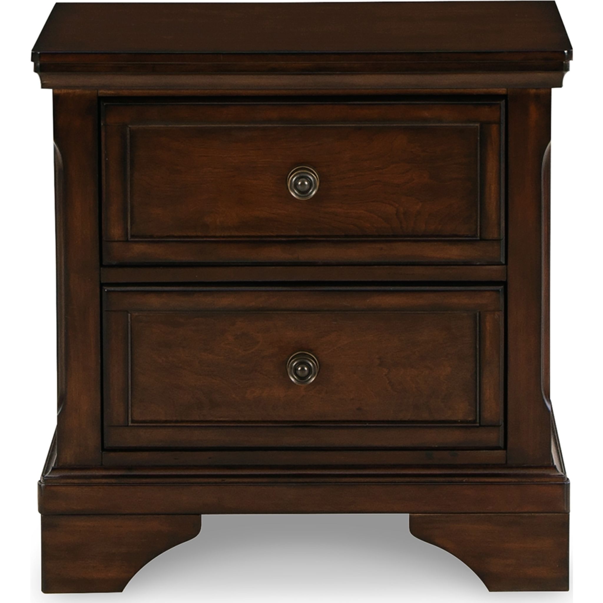 Brookbauer Modern Two-Drawer Nightstand with Soft-Close Mechanism - Bedside Table for Bedroom, Living Room & Guest Room - Perfect for Storage & Organization
