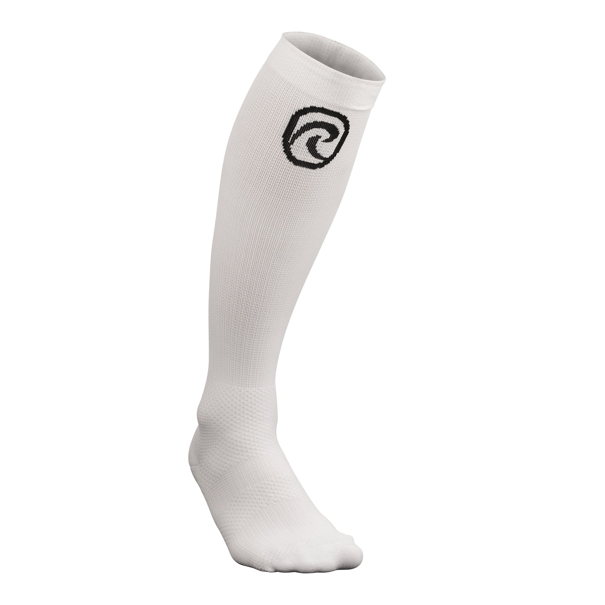 Rehband Rx Compression Socks - Medium White - Unisex Athletic Socks for Running, Sports & Recovery - Medical Grade Graduated Compression to Improve Circulation, Boost Stamina & Support Muscles - Perfect for Marathon Training, Gym Workouts & Post-Exercise Recovery