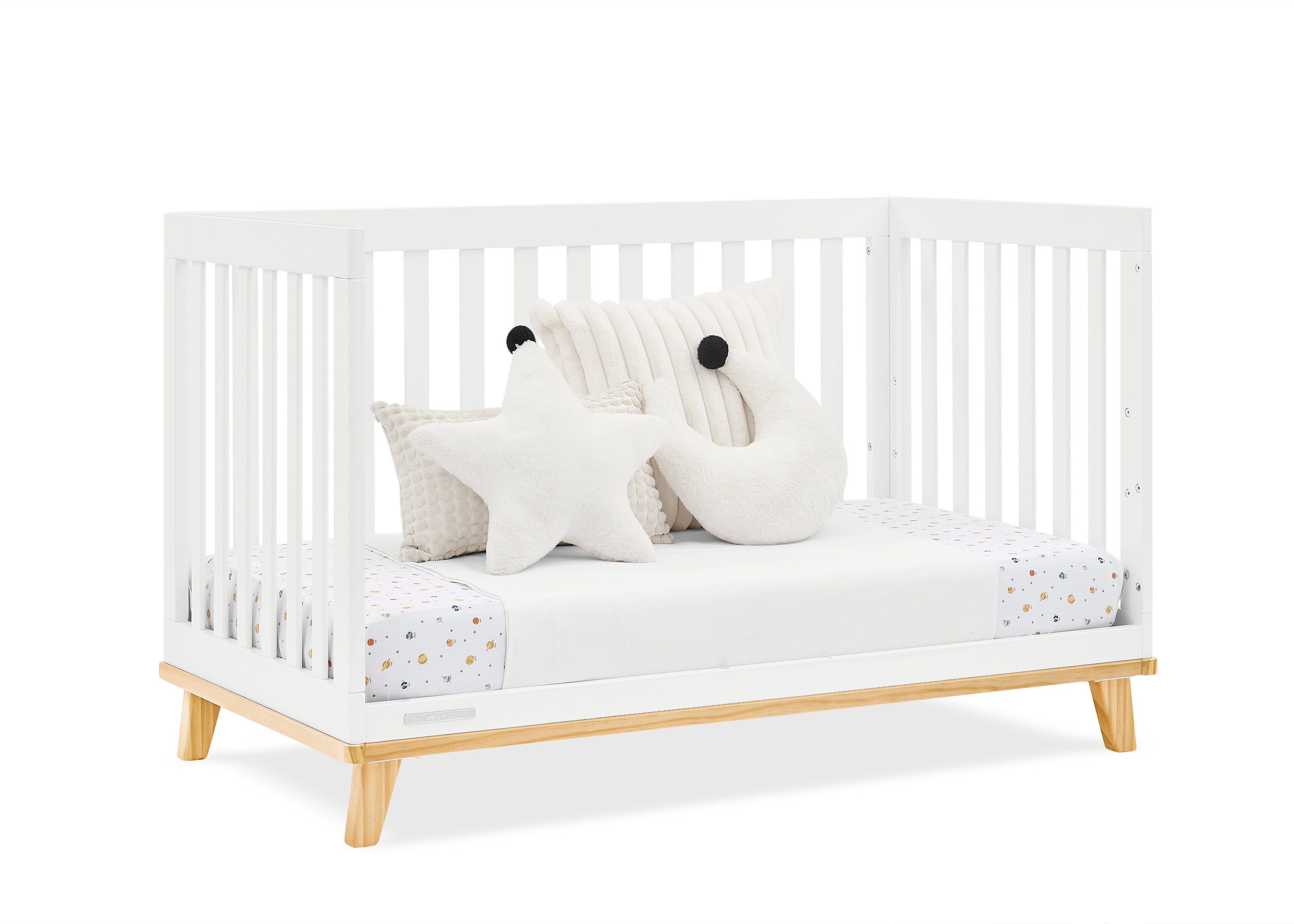 Frankie 4-in-1 Convertible Baby Crib - Toddler Bed, Daybed & Full-Size Bed - Safe Nursery Furniture for Newborns to Teens - Perfect for Bedrooms, Daycare & Guest Rooms
