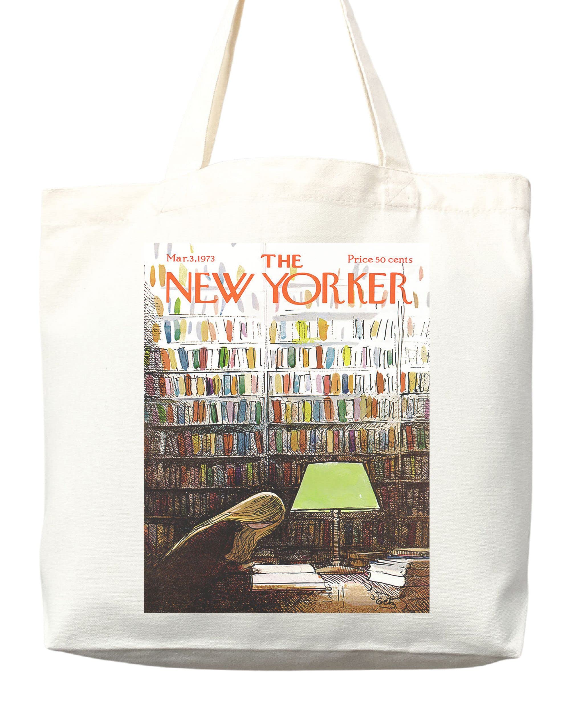 The New Yorker Magazine Tote Bag - Stylish Canvas Art Tote for Everyday Use, Shopping & Beach - Aesthetic Reusable Grocery Bag with New Yorker Cover Design