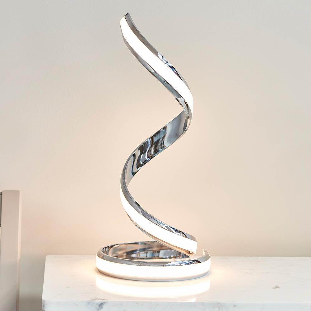 Endon Aria 1 Light Chrome Table Lamp - Modern Desk Lamp for Home Office, Bedroom Nightstand & Living Room Decor