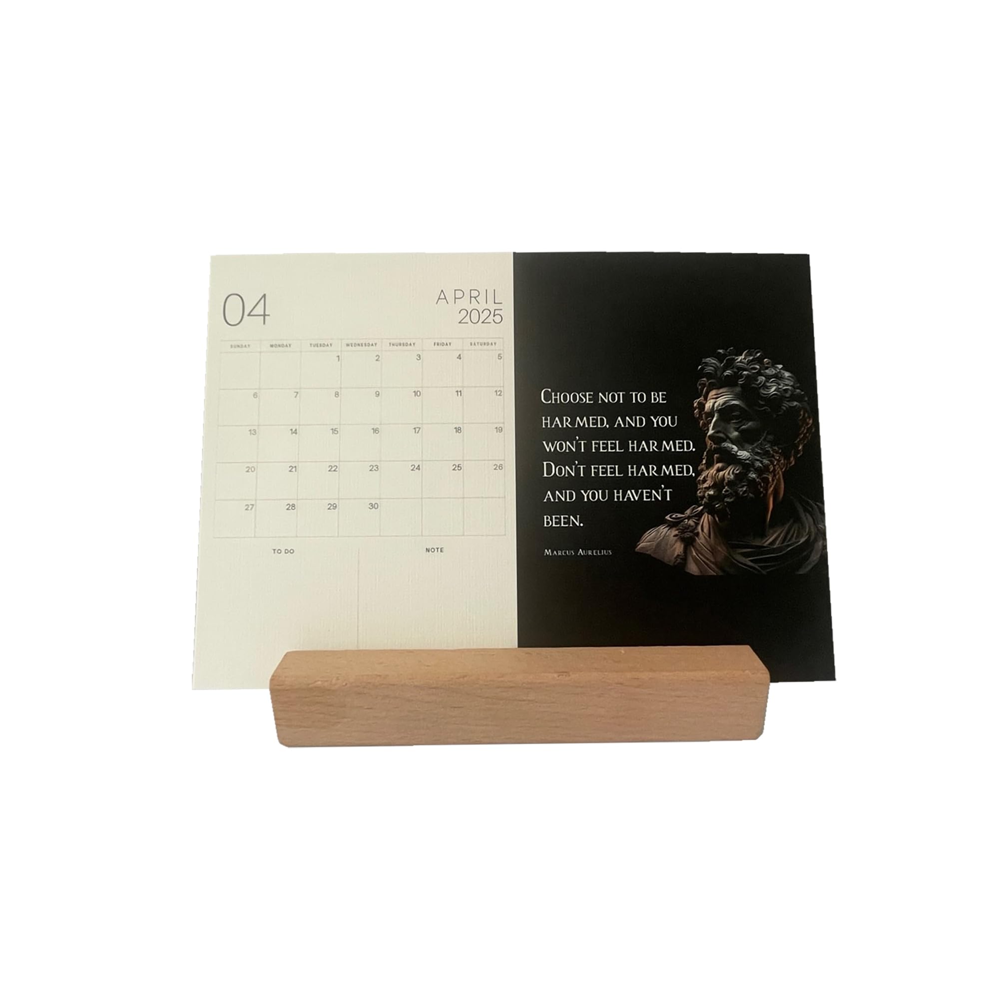 2025 Horizontal Desk Calendar - Wisdom of Marcus Aurelius: Daily Stoic Inspiration for Office, Home & Study | Motivational Planner for Productivity & Mindfulness