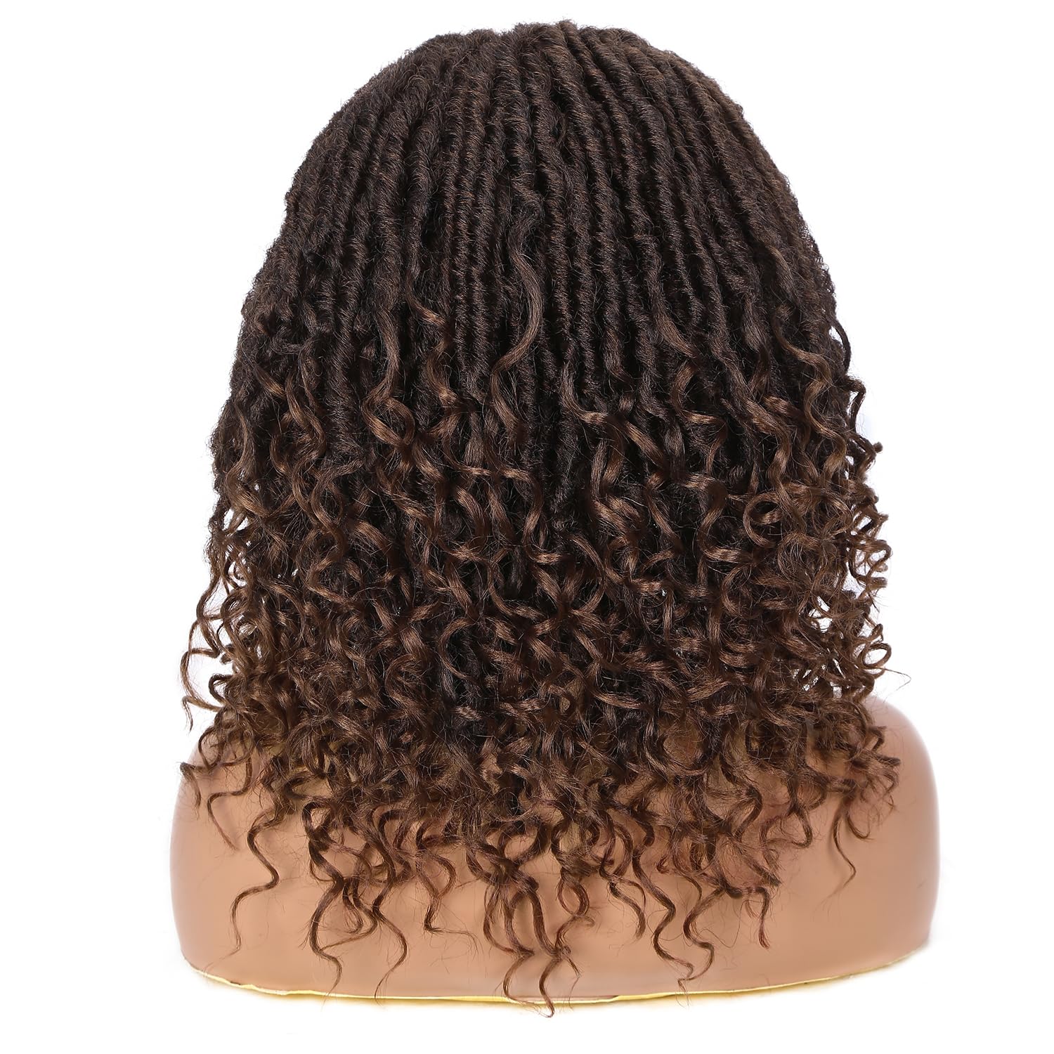 Short Dreadlock Wig for Black Women - Hand Braided Synthetic Goddess Twist Wig | Natural Looking Braided Curly Wigs for Daily Wear & Cosplay | Perfect for Parties, Halloween & Protective Hairstyles (4/30)