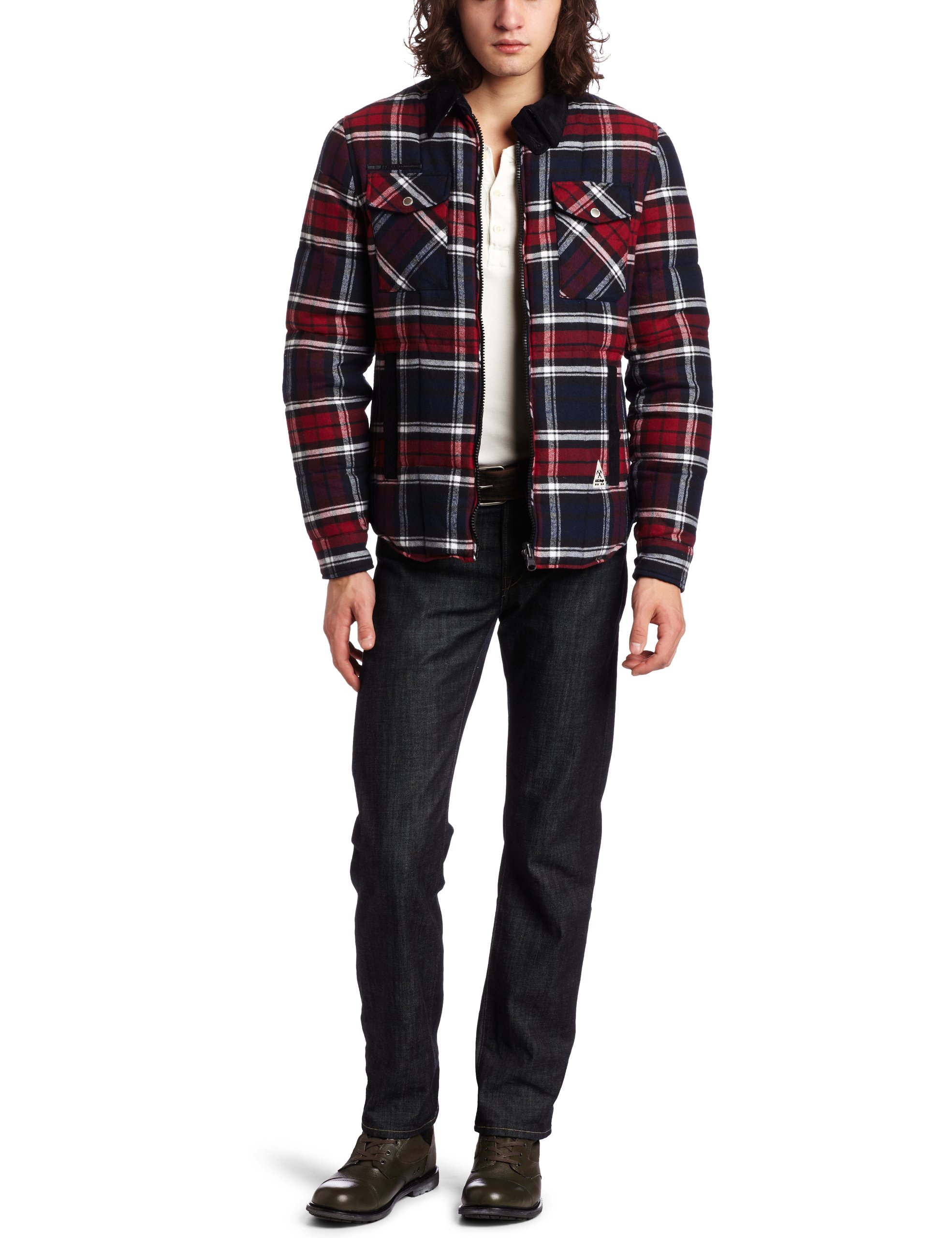 J.C. Rags Men's Reversible Twill Check Jacket - Classic Plaid Blazer for Business Casual & Outdoor Wear | Lightweight Fall & Spring Coat