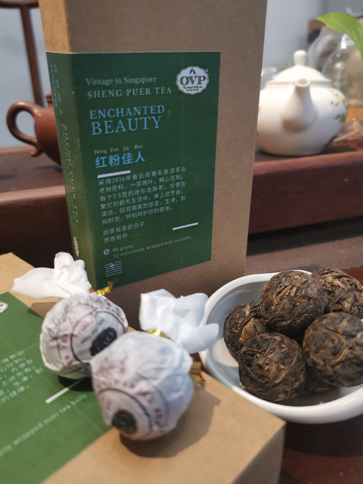 Premium Old Village PuEr Tea Dragon Pearls - 12 Count Box | Authentic Chinese Loose Leaf Tea for Relaxation & Wellness | Perfect for Gifts, Tea Ceremonies & Daily Brewing