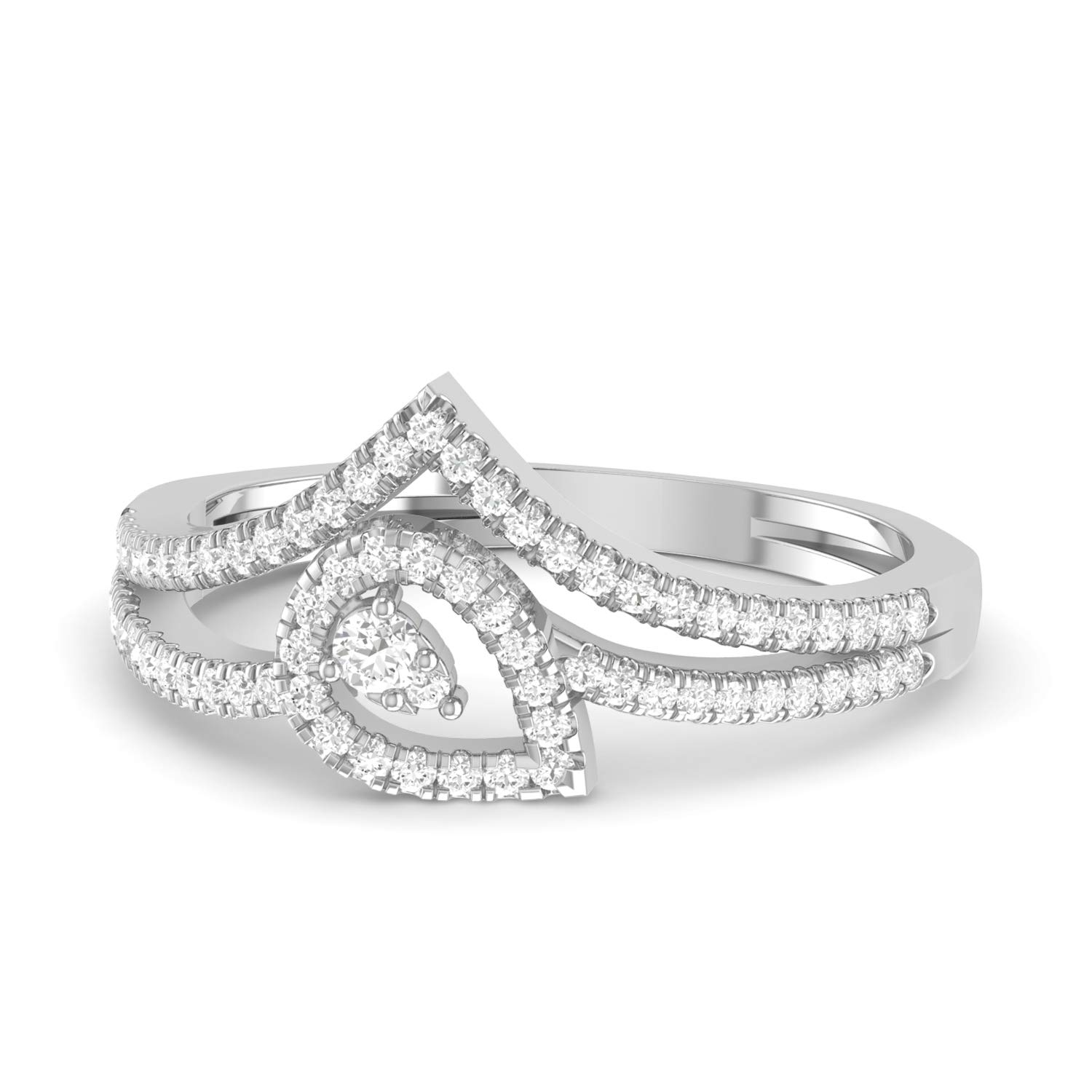 Elegant White Gold Solitaire Ring for Women | PC Jeweller | Perfect for Engagement, Wedding & Anniversary Gifts