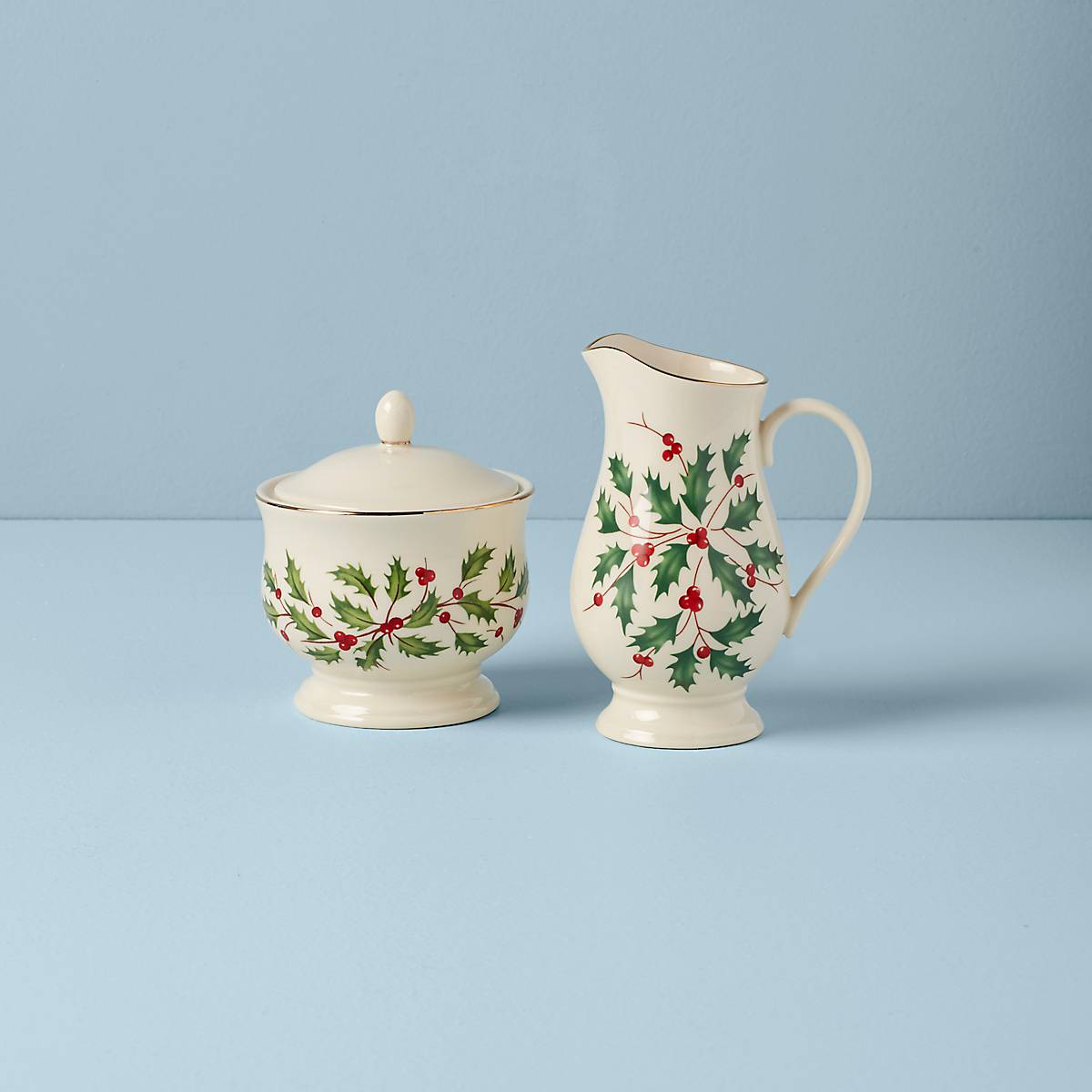 Premium Holiday Sugar & Creamer Set - Elegant Porcelain Coffee & Tea Accessories for Christmas, Thanksgiving & Dinner Parties - Perfect for Home, Office & Gifting