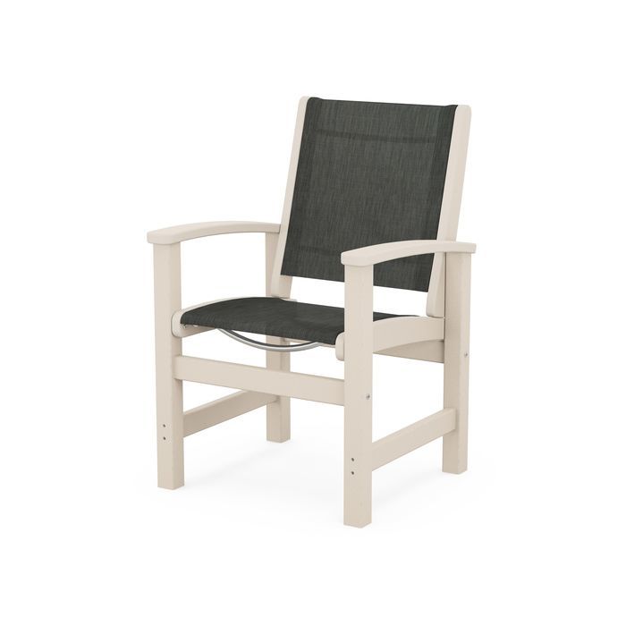 POLYWOOD Coastal Dining Chair - Weather-Resistant Outdoor Furniture, All-Weather Adirondack Chair for Patio, Deck, Garden & Poolside - Perfect for Backyard, Beach House & Waterfront Dining