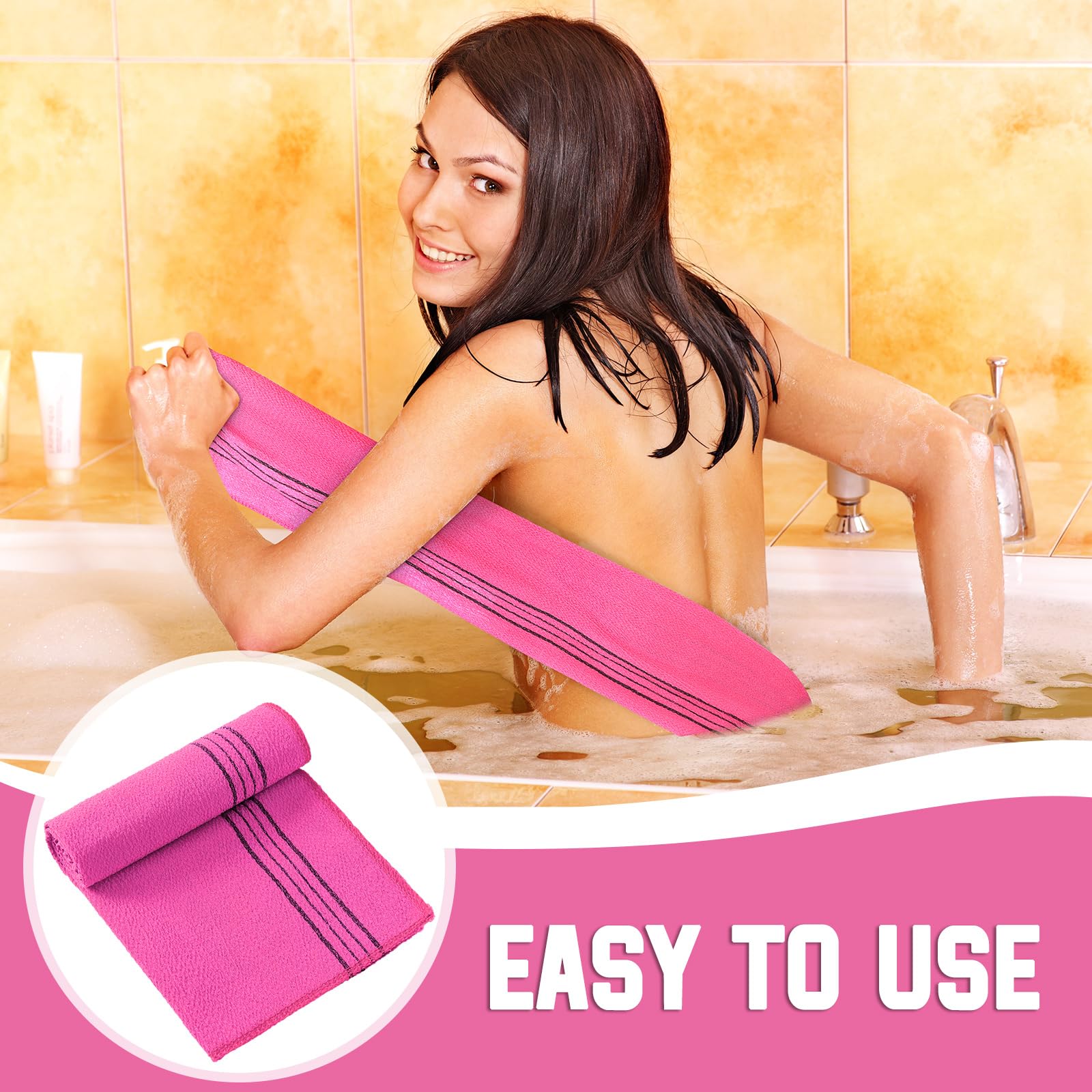 Exfoliating Body Scrubber Washcloth for Men & Women - Korean & Japanese Style, Dead Skin Remover - Perfect for Shower & Spa