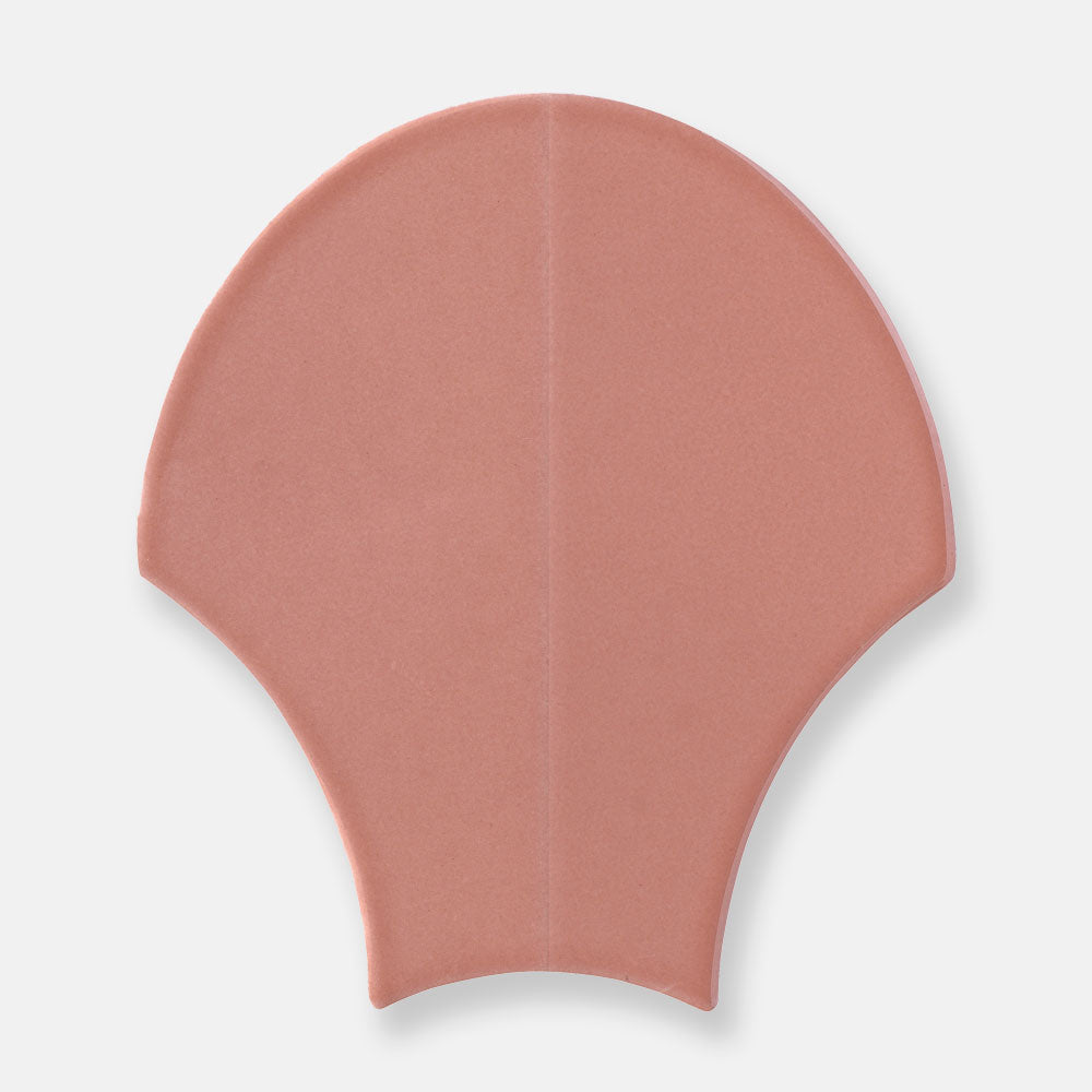 Agra Coral Pink Feather 185x175 Gloss Ceramic Tile - Premium Glossy Finish Bathroom & Kitchen Wall Tiles for Modern Home Decor