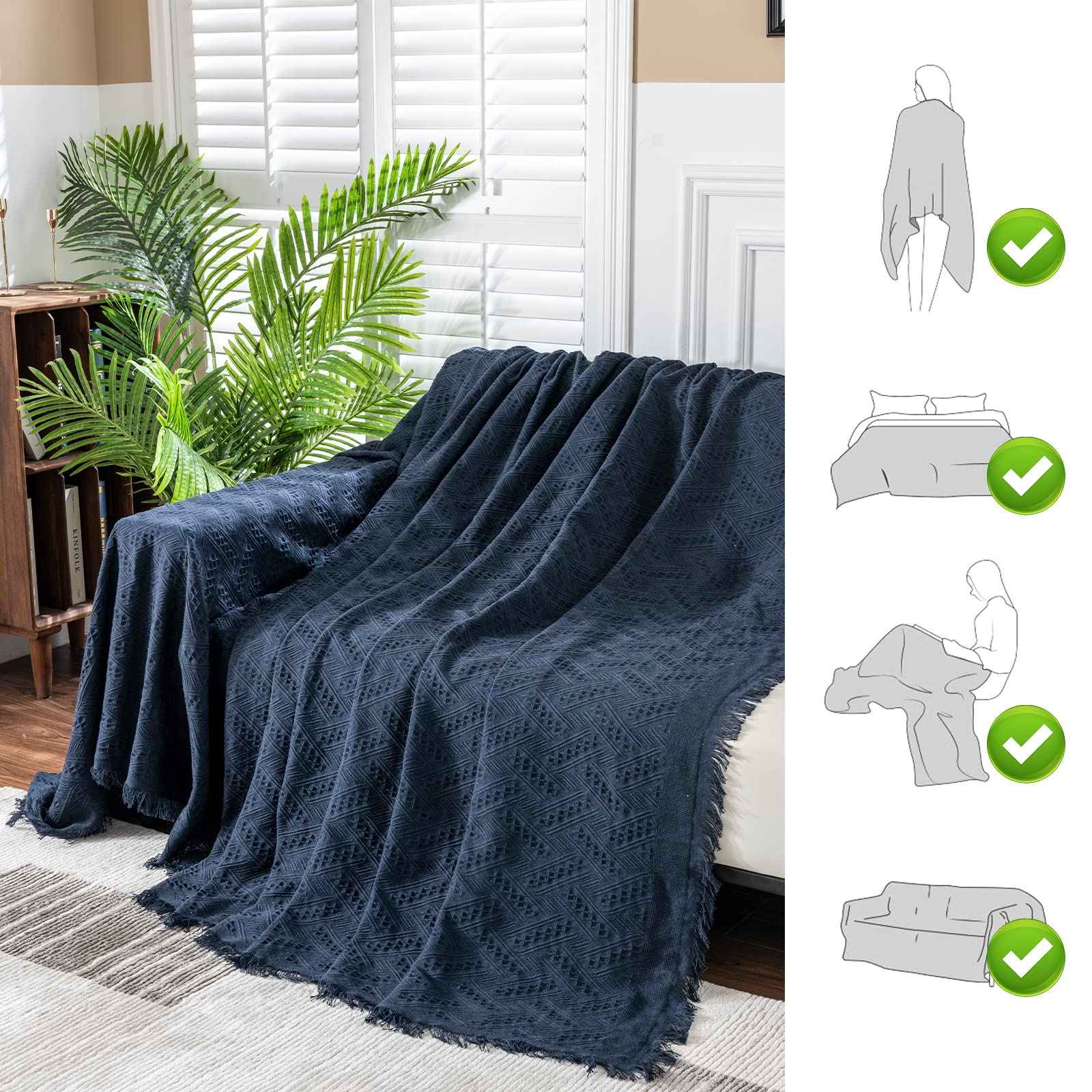 MYSKY HOME 2-Cushion Sofa Slipcover - Stretchable Couch Cover for Living Room & Sectional Sofas - Pet-Friendly Sofa Protector (X-Large 71