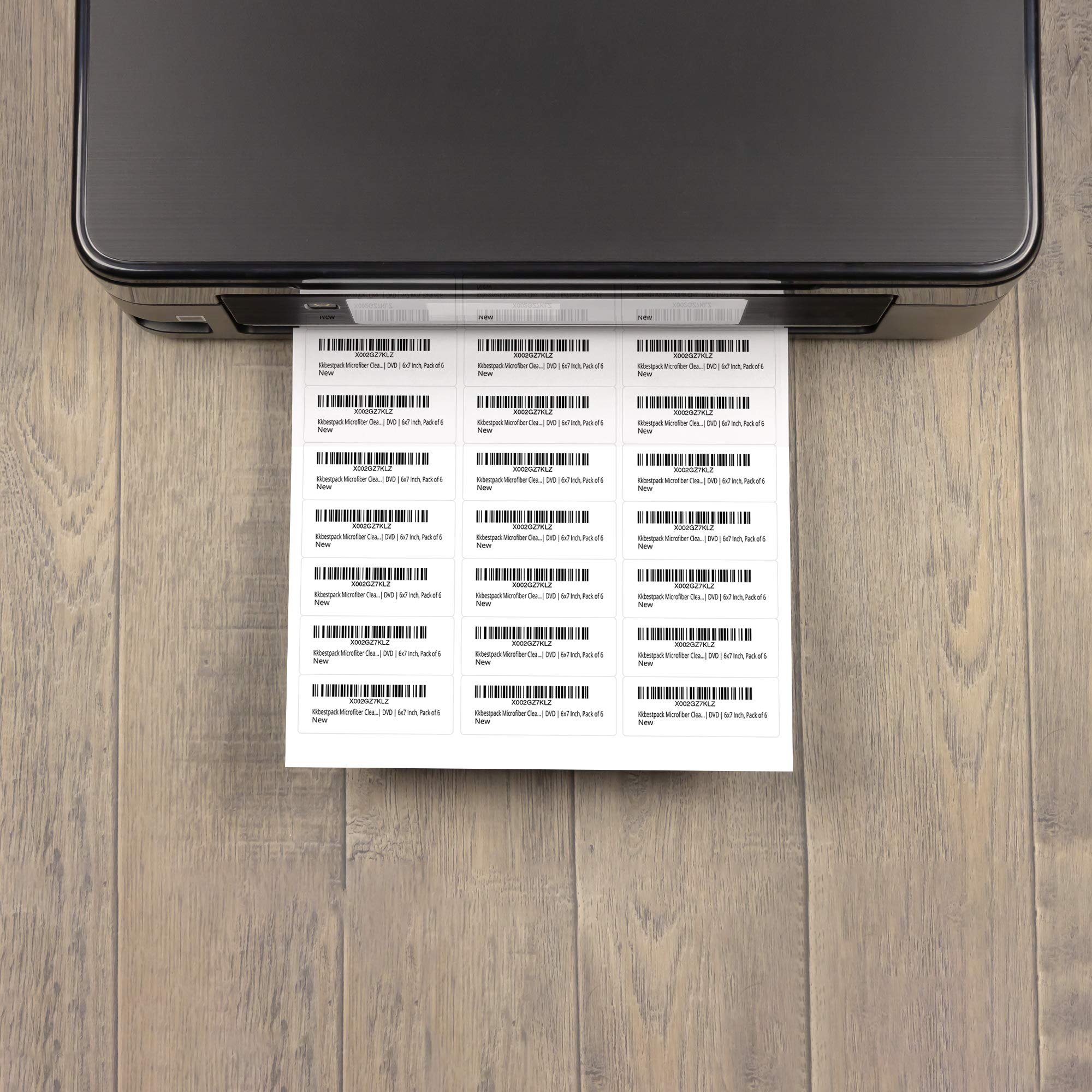 KKBESTPACK 1” x 2-5/8” Self-Adhesive Shipping Labels - 100 Sheets (3000 Labels) for Inkjet & Laser Printers, FNSKU Barcode Stickers, Address & Package Labels | Perfect for Amazon FBA, USPS, UPS & E-Commerce Shipping