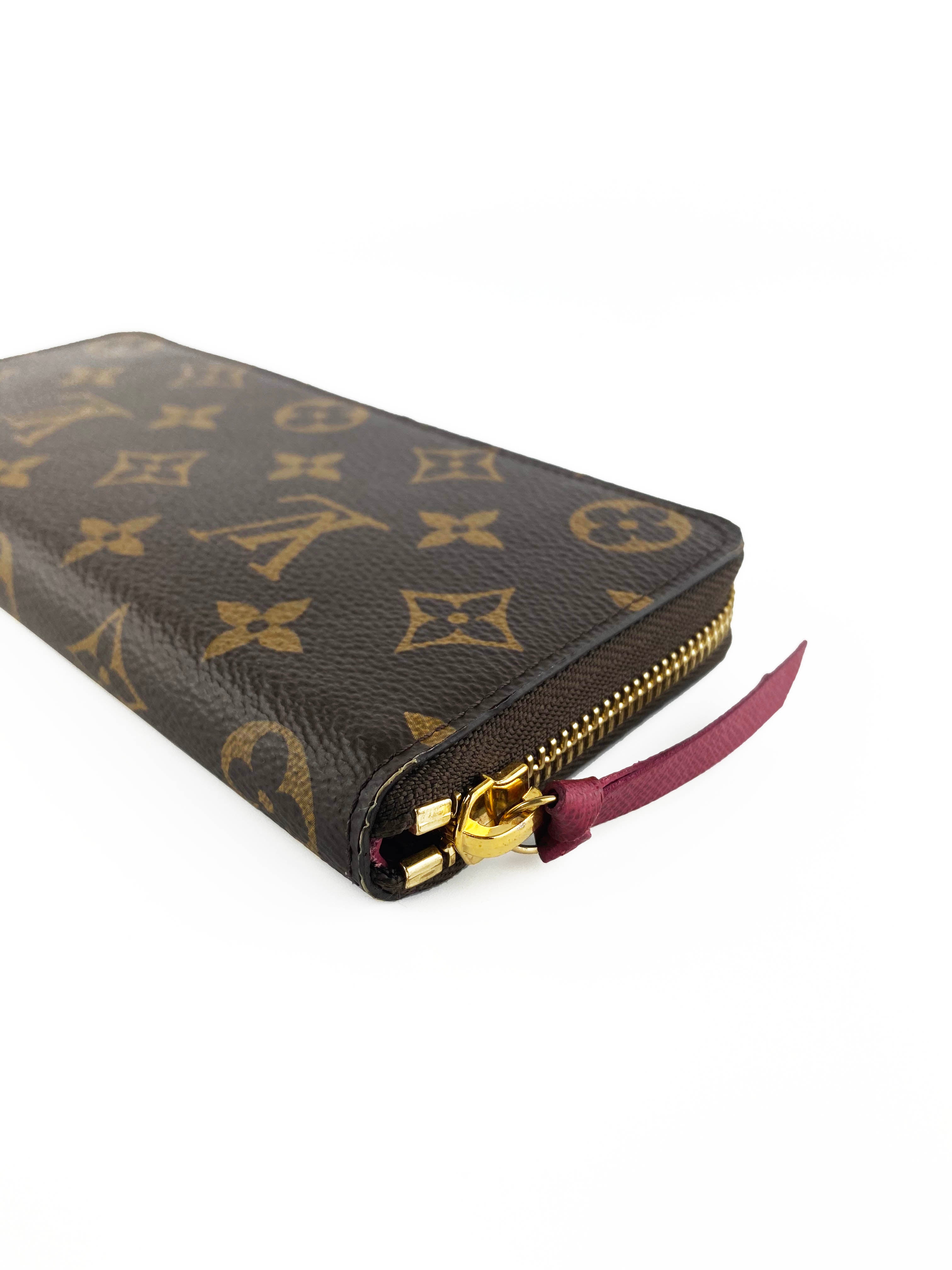 Authentic Louis Vuitton Fuchsia Clemence Wallet | Premium Leather Women's Wallet | Perfect for Everyday Use & Luxury Gift Giving