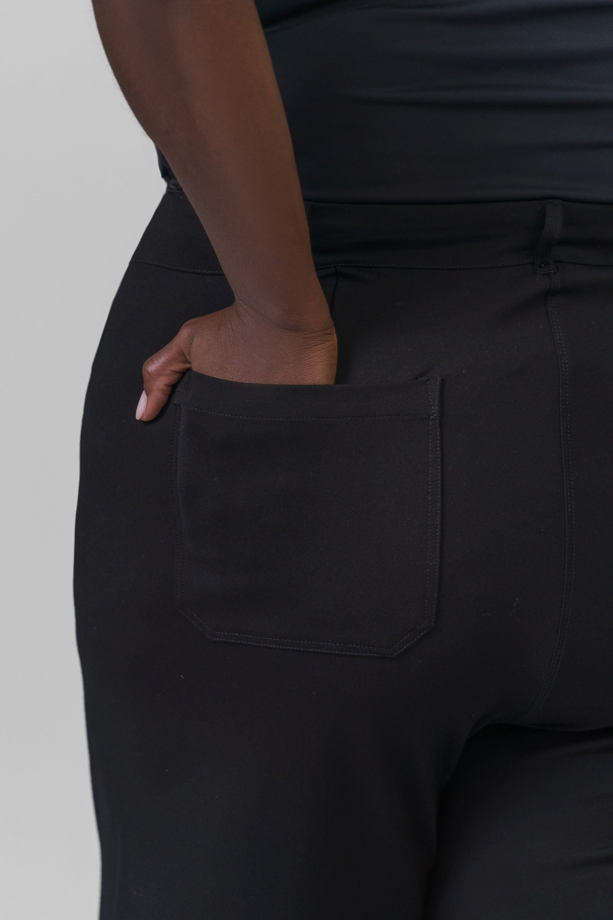 ERIN HIGH WAIST WIDE LEG PONTE PANTS for Women - Comfortable Stretchy Work Pants, Office Wear & Business Casual Trousers - Perfect for Work, Travel & Everyday Outfits