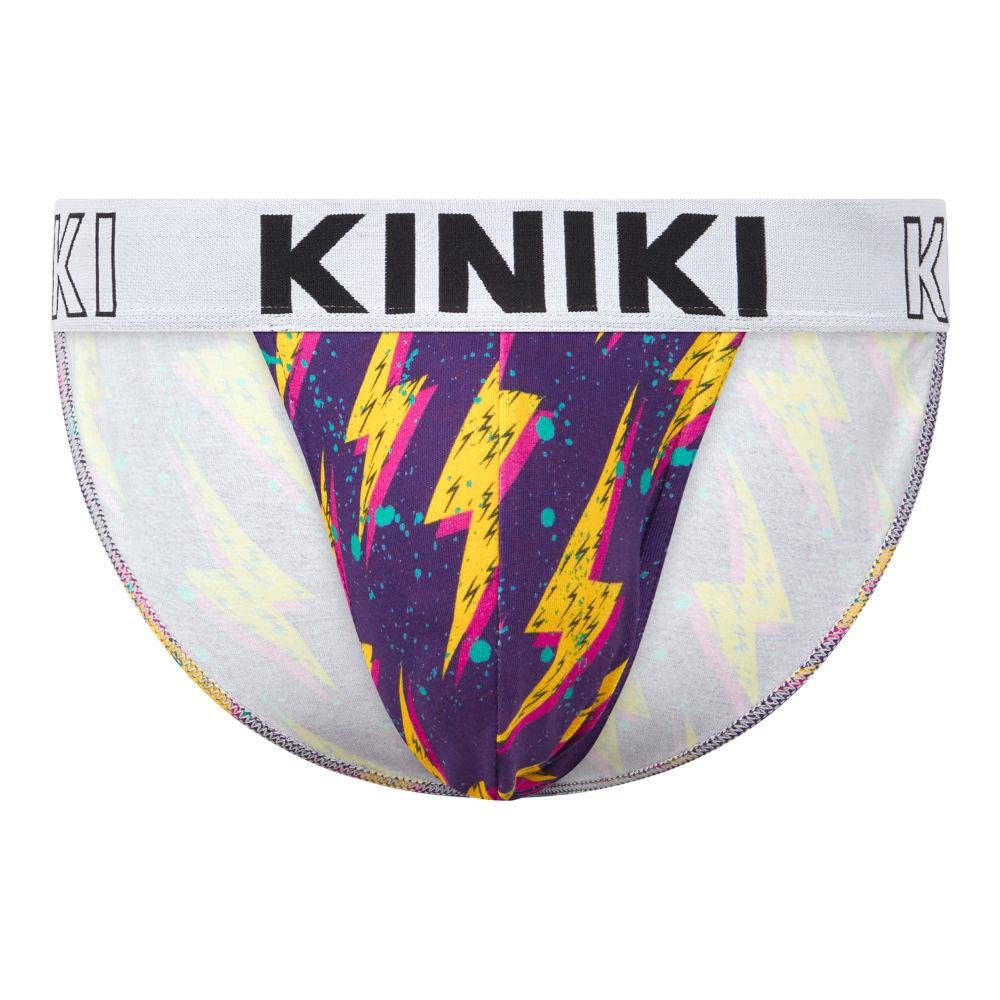 Kiniki Men's Cotton Printed Tanga Underwear - Soft & Breathable Low Rise Briefs for Comfort & Style - Perfect for Daily Wear, Gym & Travel