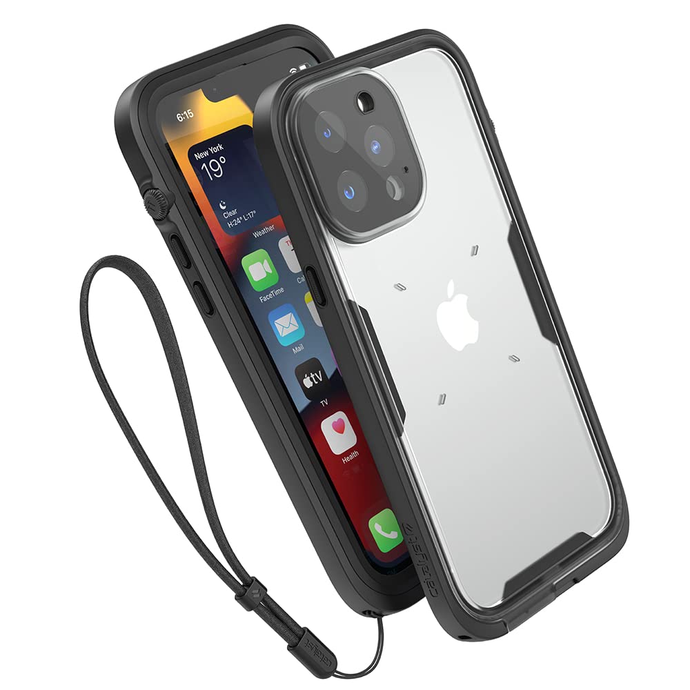 Catalyst Waterproof Case for iPhone 13 Pro Max - 5X More Waterproof Protection, Shockproof & Drop Resistant (Survives 65% Higher Drops), Responsive Touch Screen & Face ID Compatible - Perfect for Outdoor Adventures, Swimming & Extreme Sports (Black)