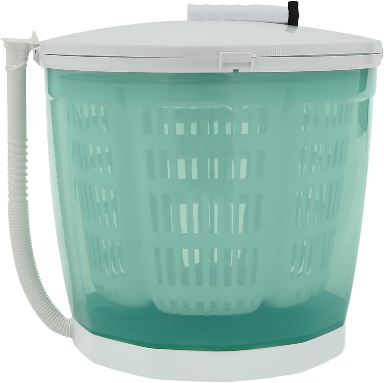 2 in 1 Manual Non-Electric Portable Washing Machine - Compact Spin Dryer for RV Travel, Camping & Small Apartments | Green Mini Washer for Clothes, Socks & Underwear