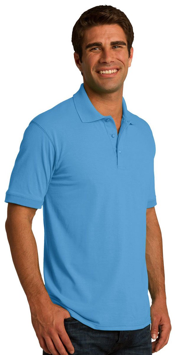 Port & Company Men's Big & Tall Knit Polo Jersey - Comfortable Stretch Cotton Shirt for Work & Casual Wear - Red - XX-Large Tall - Perfect for Office, Golf & Outdoor Activities