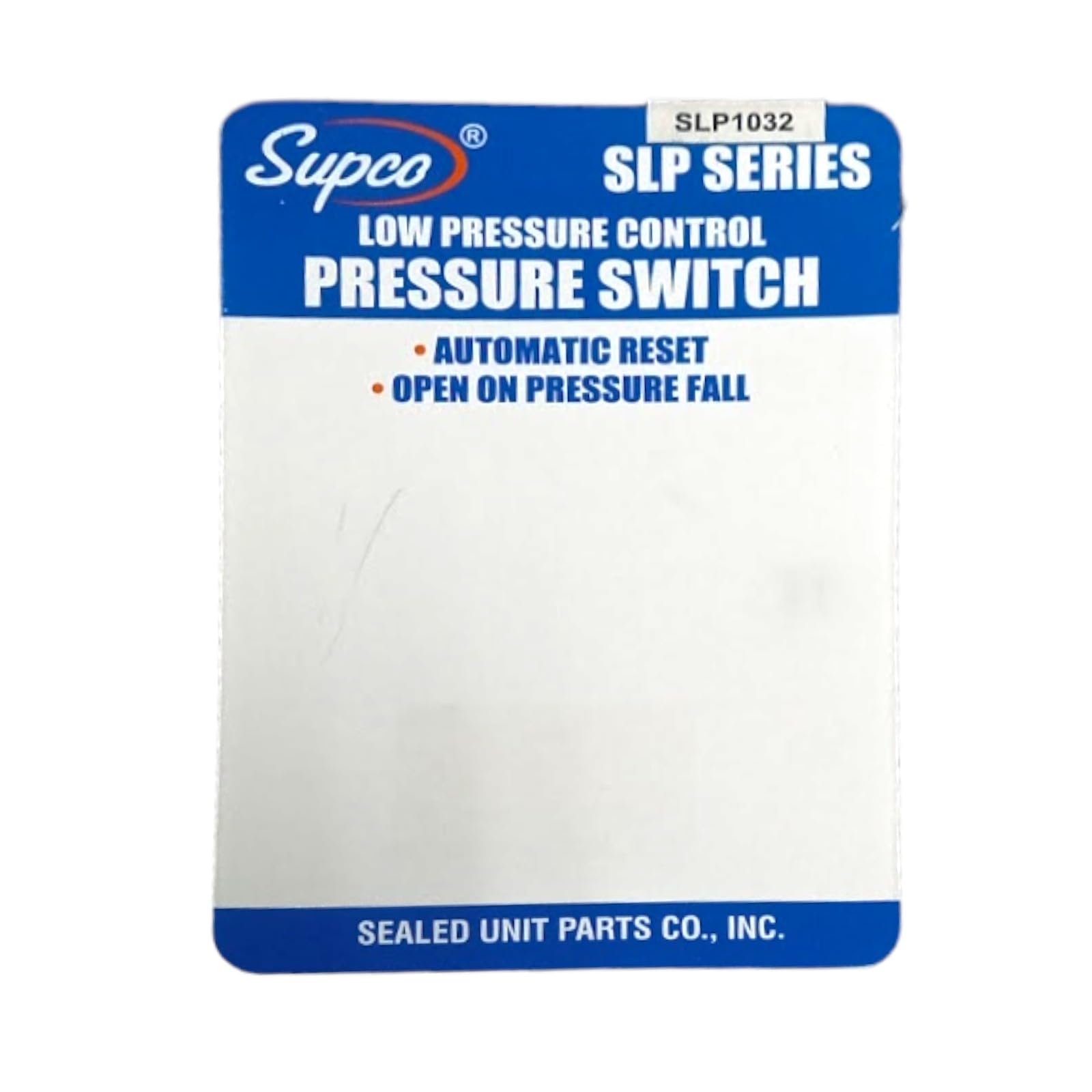 Genuine OEM Supco SLP1032 Low Pressure Switch - HVAC Refrigeration Replacement Part for Air Conditioners & Freezers