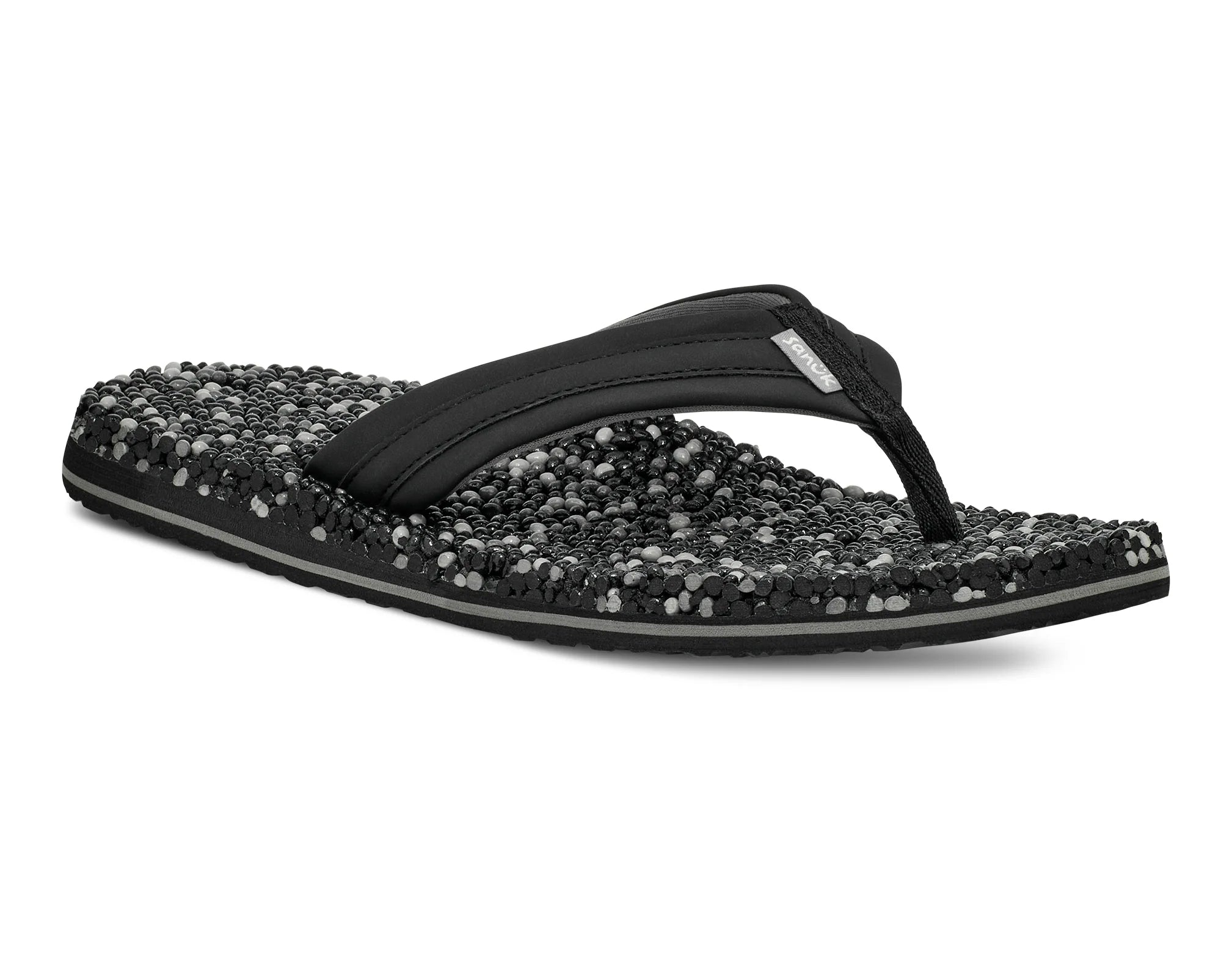 Sanuk Men's Bubblecush Comfort Sandals - Black & Multi Color | Lightweight & Cushioned for Beach, Pool, Travel & Casual Wear