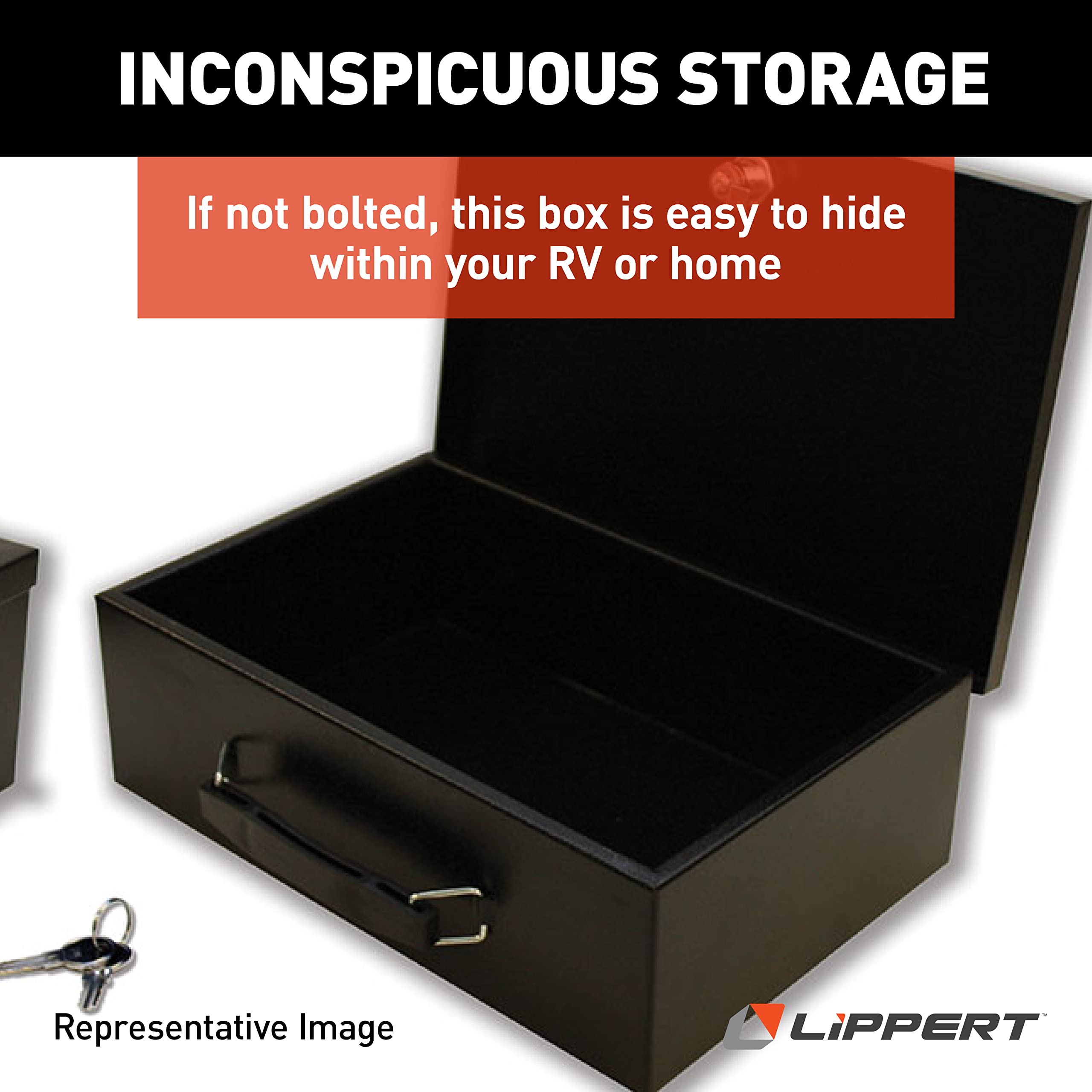 Lippert RV Security Lock Box - Heavy Duty Key Storage for Campers & Trailers | Perfect for Outdoor Adventures & Road Trips