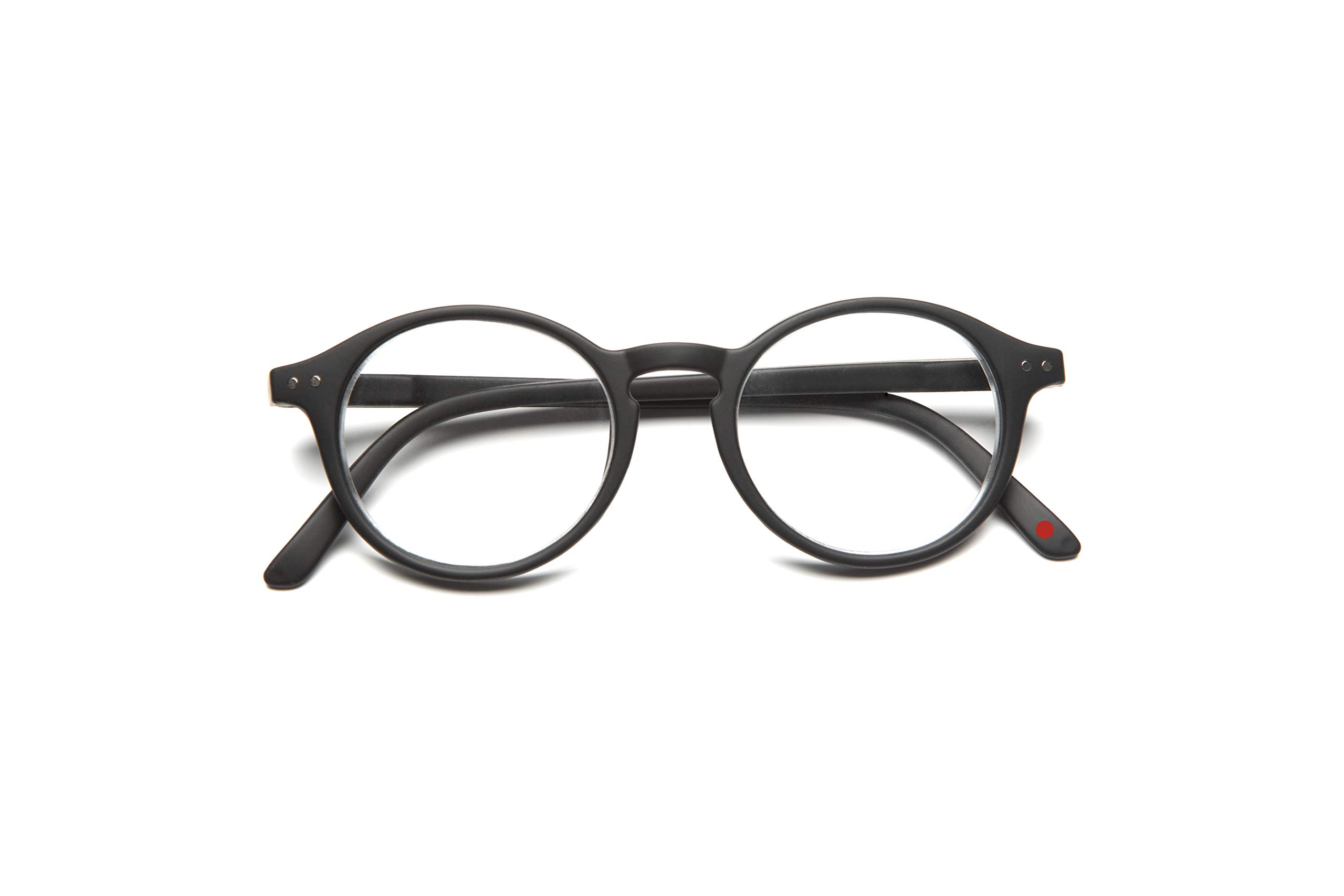 B+D Reading Glasses - Flexible PC Frame with Soft Touch - Comfortable Loop Readers +1.50 Strength - Perfect for Reading, Crafts & Computer Work (Black)
