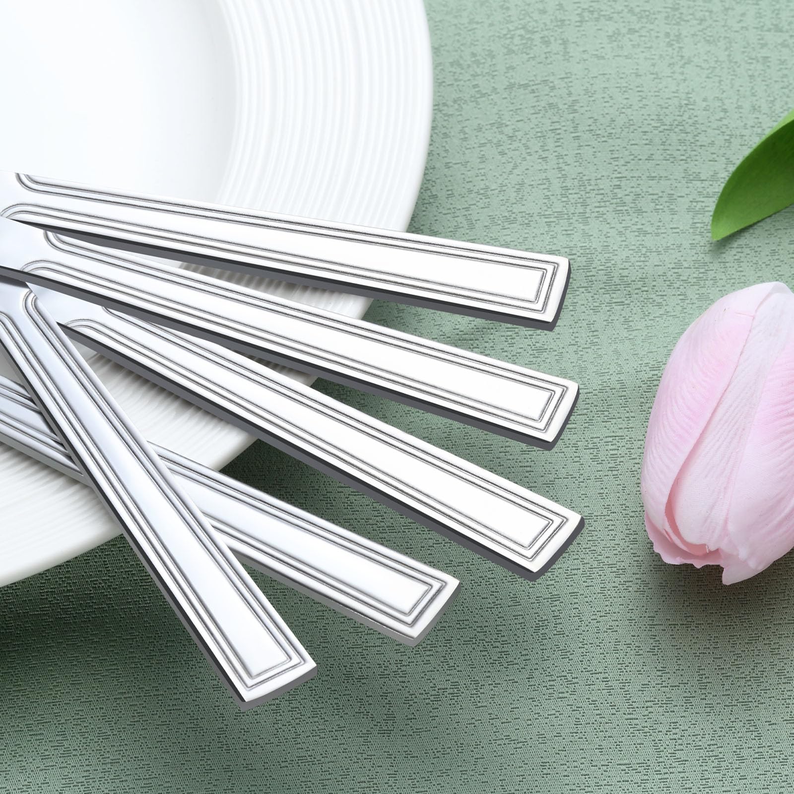 24-Piece Stainless Steel Dinner Knife Set - 8.8