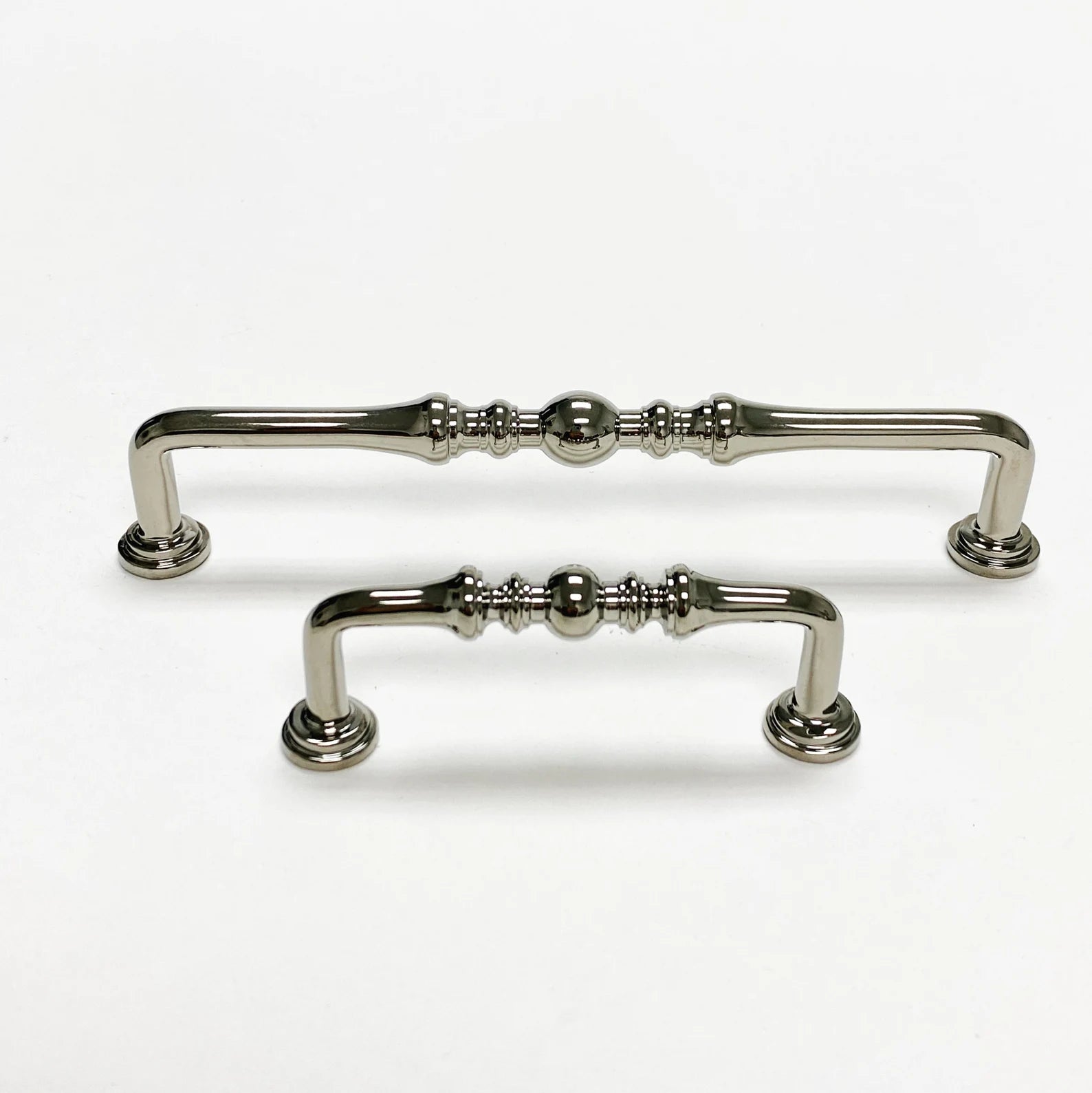 Vintage Polished Nickel Cabinet Drawer Pulls - Elegant Kitchen Drawer Handles for Cabinets & Furniture (Perfect for Farmhouse, Shaker & Traditional Style Kitchens)