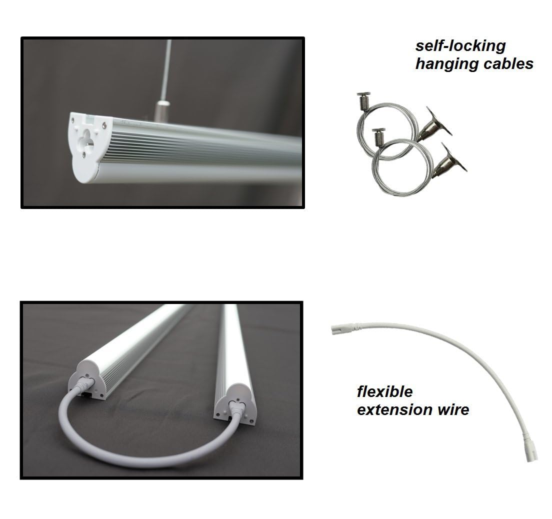 UMR Linkable LED Tube Light Accessories - Flexible Extension Wire for LED Shop Lights, Grow Lights & Under Cabinet Lighting - Easy Installation & Durable Design