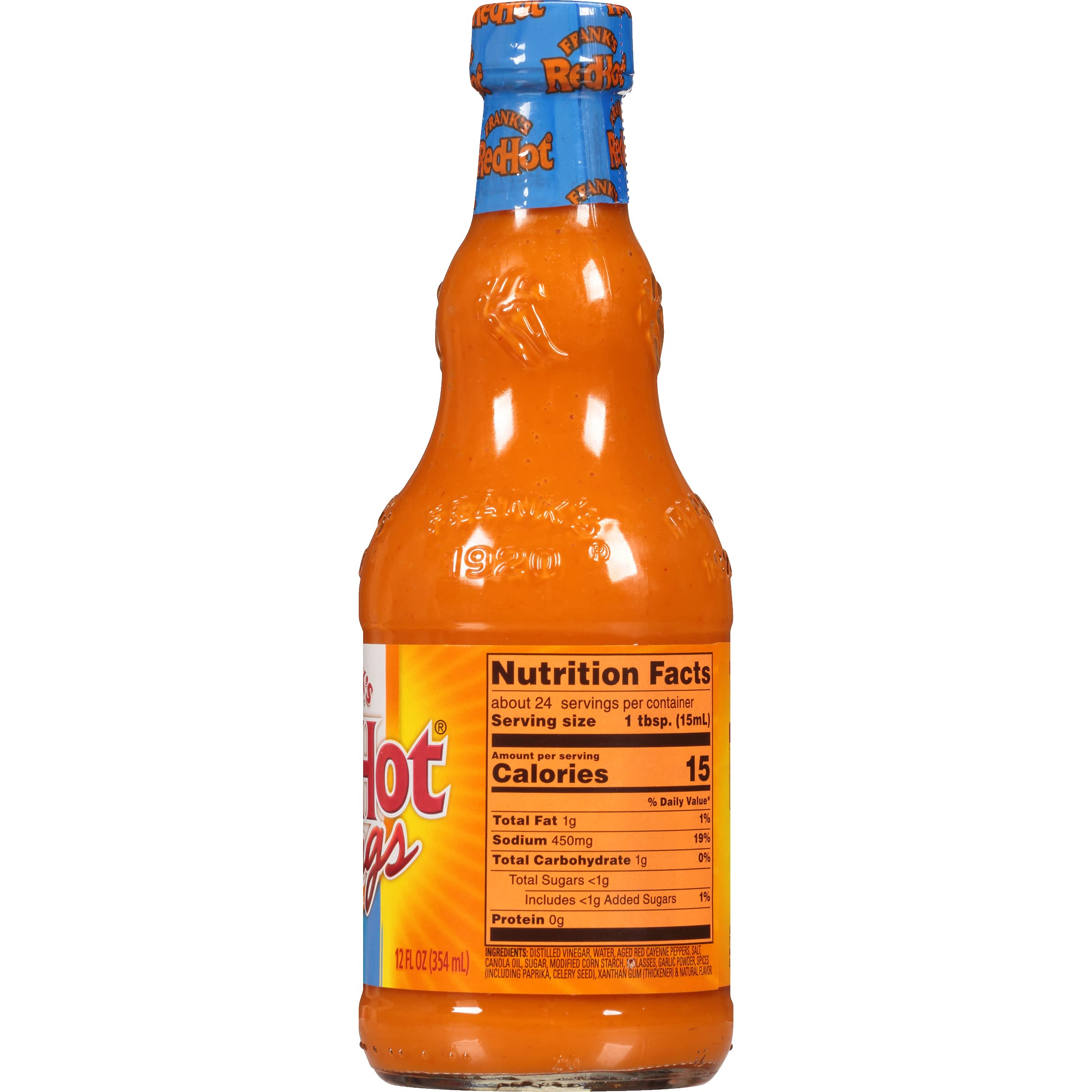 Frank's RedHot Original Cayenne Pepper Hot Sauce - Mild Flavor, 12 fl oz (354mL) - Perfect for Wings, Chicken, Burgers, and More - Adds Spicy Kick to Any Dish