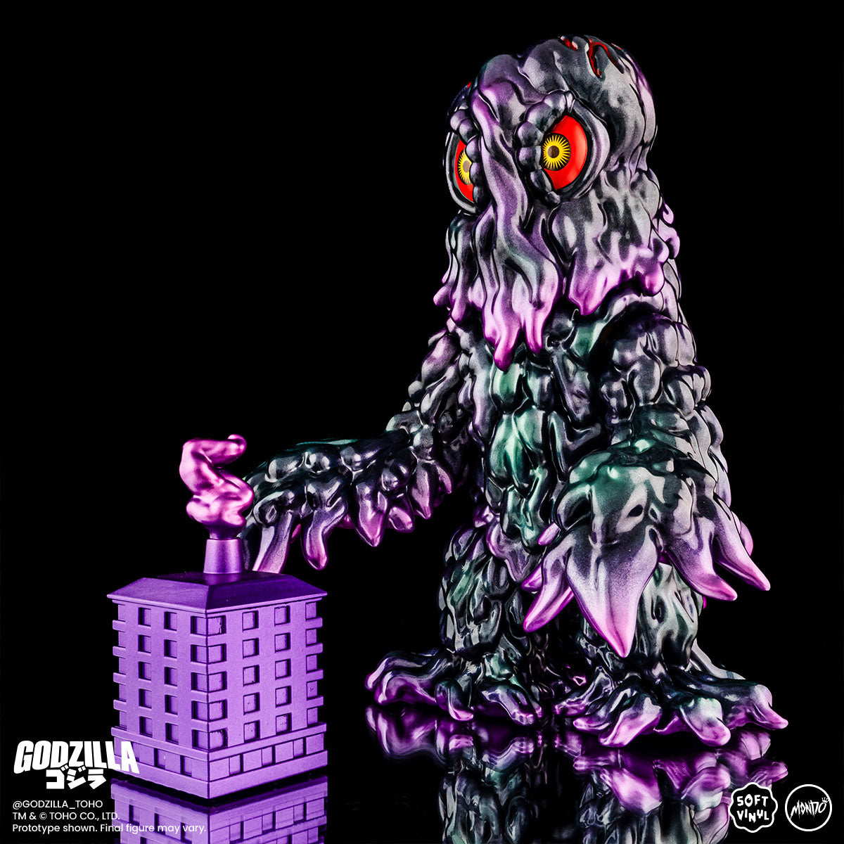 Godzilla vs Hedorah Soft Vinyl Figure Set - Limited Edition Oil Slick Variant - Japanese Kaiju Collectible for Display & Home Decor