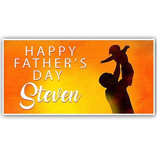 Personalized Happy Father's Day Banner - Custom Party Decoration for Dad's Celebration, Birthday, Retirement & Special Events