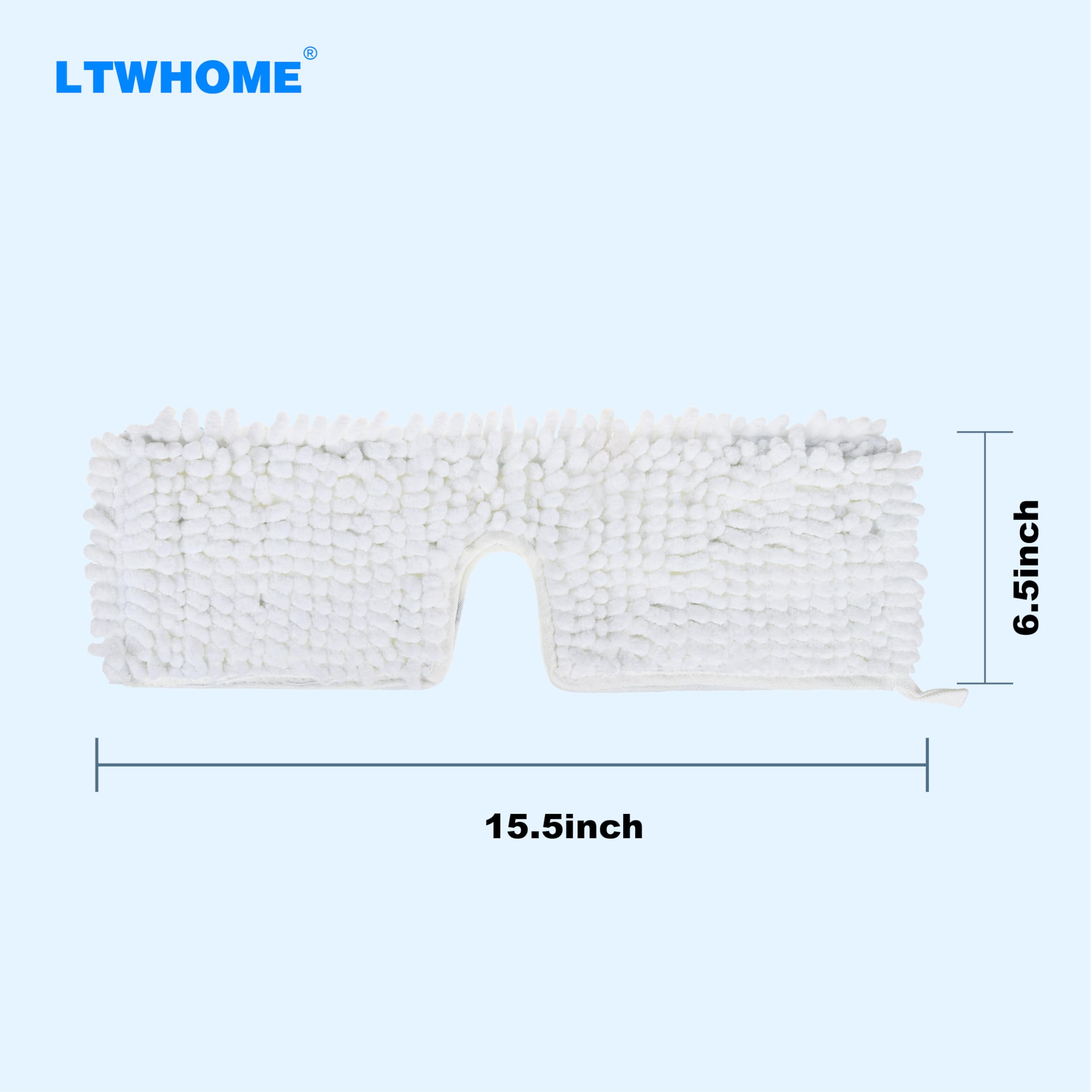LTWHOME Replacement Microfiber Mop Pads for ProMist MAX Spray Mop - 6 Pack Dual-Sided Cleaning Pads for Floors, Tile & Hardwood - Ultra Absorbent Washable Reusable Pads for Deep Cleaning & Quick Touch Ups