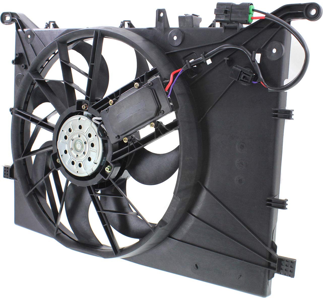 Go-Parts Radiator Fan Assembly for Volvo S60 V70 2001-2003 & S80 with/without Turbo - Includes Control Module - Direct Replacement for 2002 2003 Models - Perfect for Cooling System Repair and Maintenance