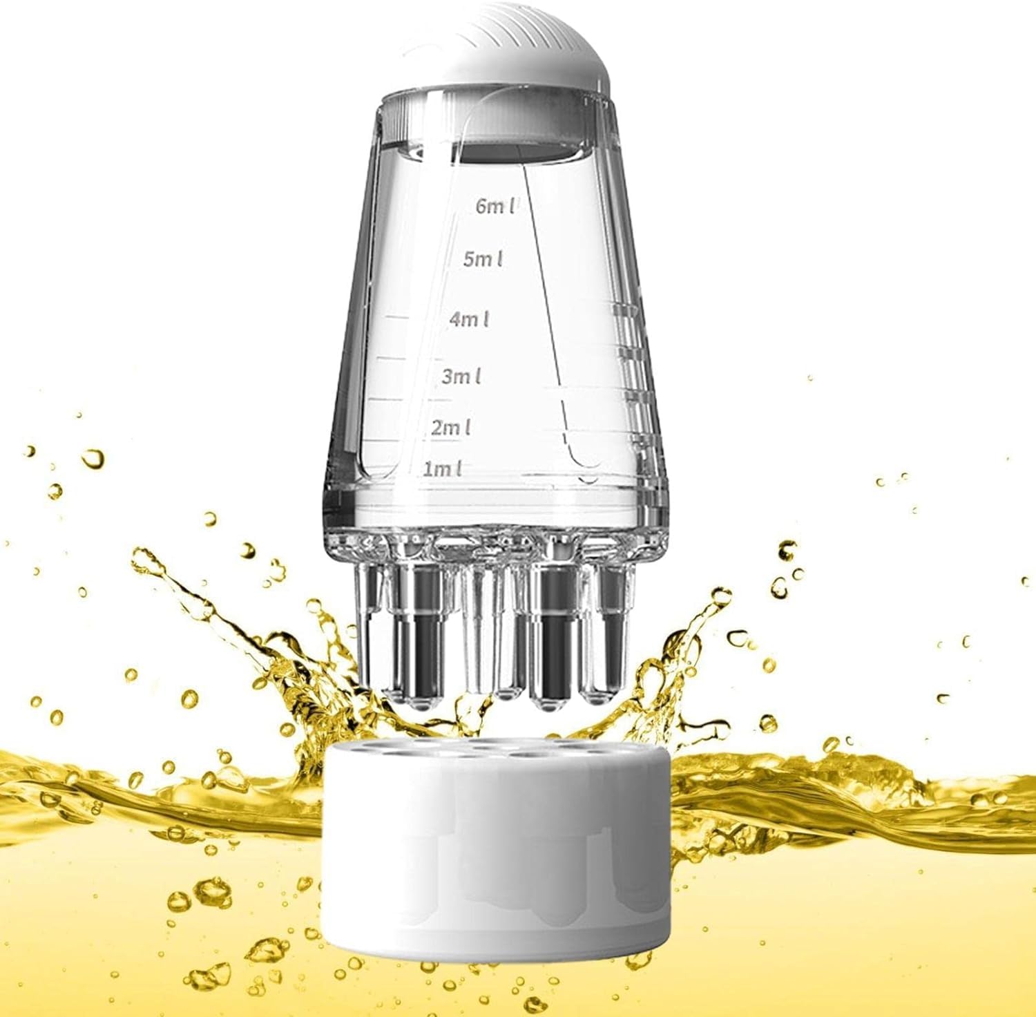 EARTHCONE Refillable 6ml Hair Oil Applicator Bottle with Roller Ball - Portable Hair Root Comb for Scalp Treatment, DIY Hair Care at Home & Travel (1 Piece) - Perfect for Hair Growth Serums, Essential Oils & Leave-in Treatments