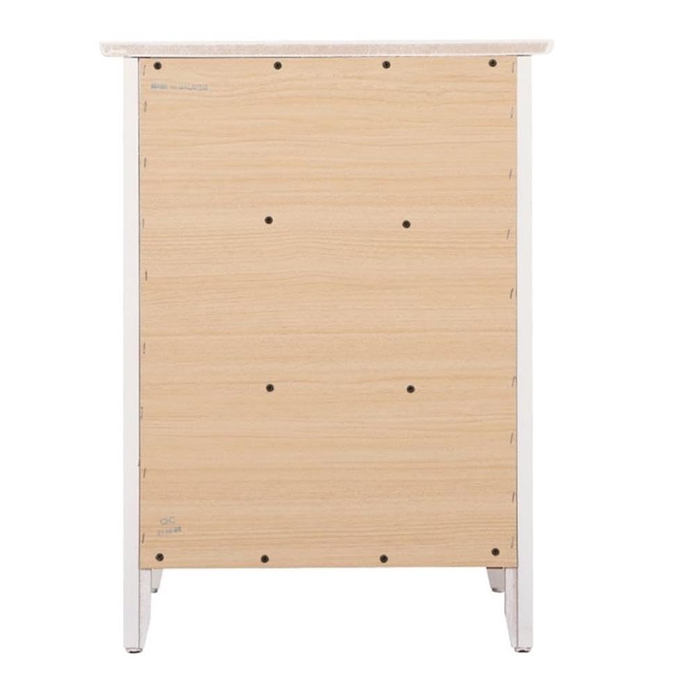 Glory Furniture Daniel 3-Drawer White Nightstand - Perfect Bedside Table for Bedroom, Guest Room & Nursery