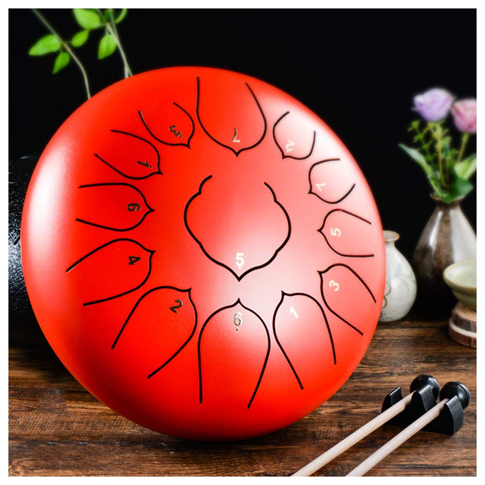 12 Inch Steel Tongue Drum - 13 Tone Percussion Instrument for Adults & Beginners | Handpan Alternative, Meditation & Music Therapy | Perfect for Yoga, Relaxation & Family Bonding