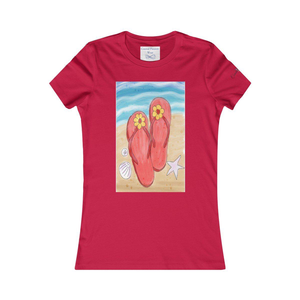 Flip Flops On the Beach T-Shirt - Comfortable Summer Graphic Tee for Vacation, Travel & Casual Wear