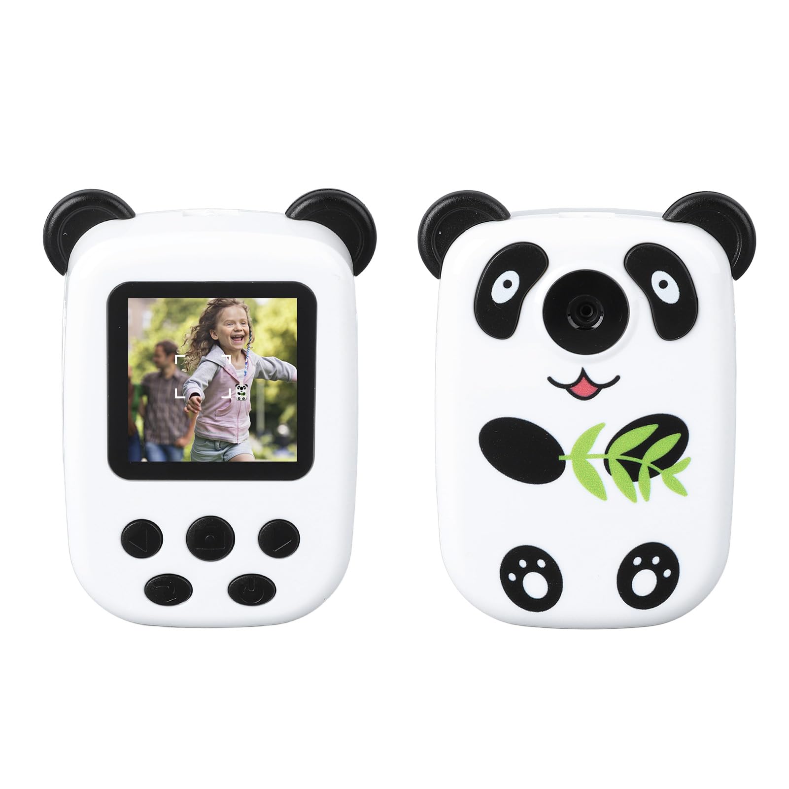 Plyisty Kids Camera - 12MP 1080P Panda Cartoon Digital Camera for Boys & Girls with MP3 Player, Easy-to-Use Point & Shoot Camera for Toddlers - Perfect for Birthday Gifts, Travel Adventures & First Photography Experiences