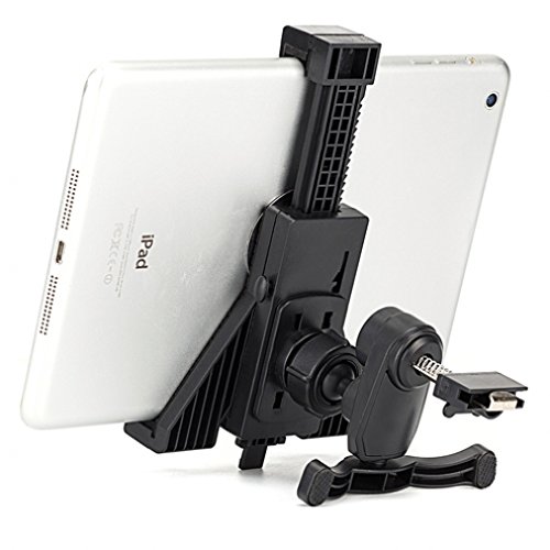 Universal Car Air Vent Tablet Holder Mount - Compatible with Kindle Fire HDX 8.9, iPad 2/3/4, Samsung Galaxy Tab Active - Secure Hands-Free Dashboard Stand for Reading, Navigation & Entertainment While Driving