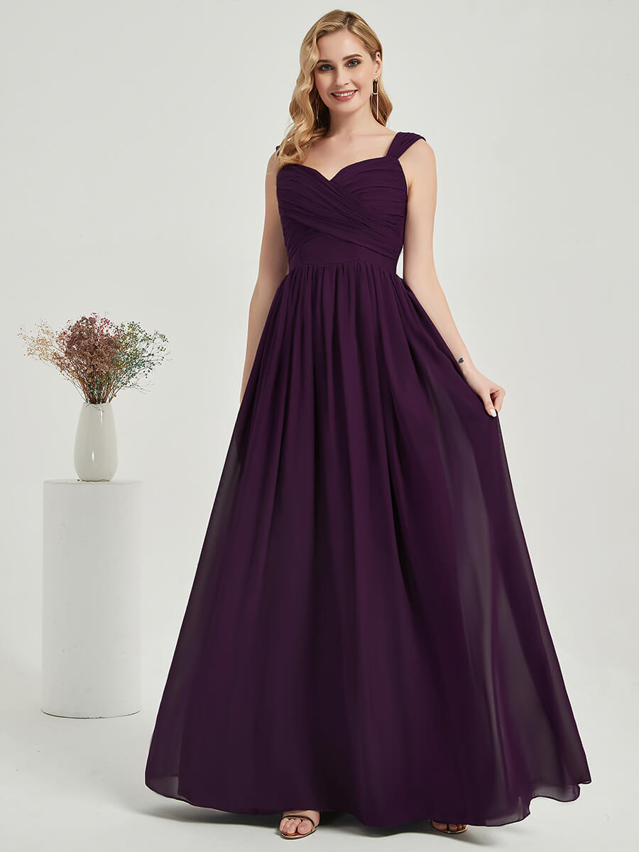 Elegant Burnt Orange Sweetheart Neckline Backless Chiffon Floor-Length Bridesmaid Dress - Perfect for Weddings, Formal Events & Evening Parties