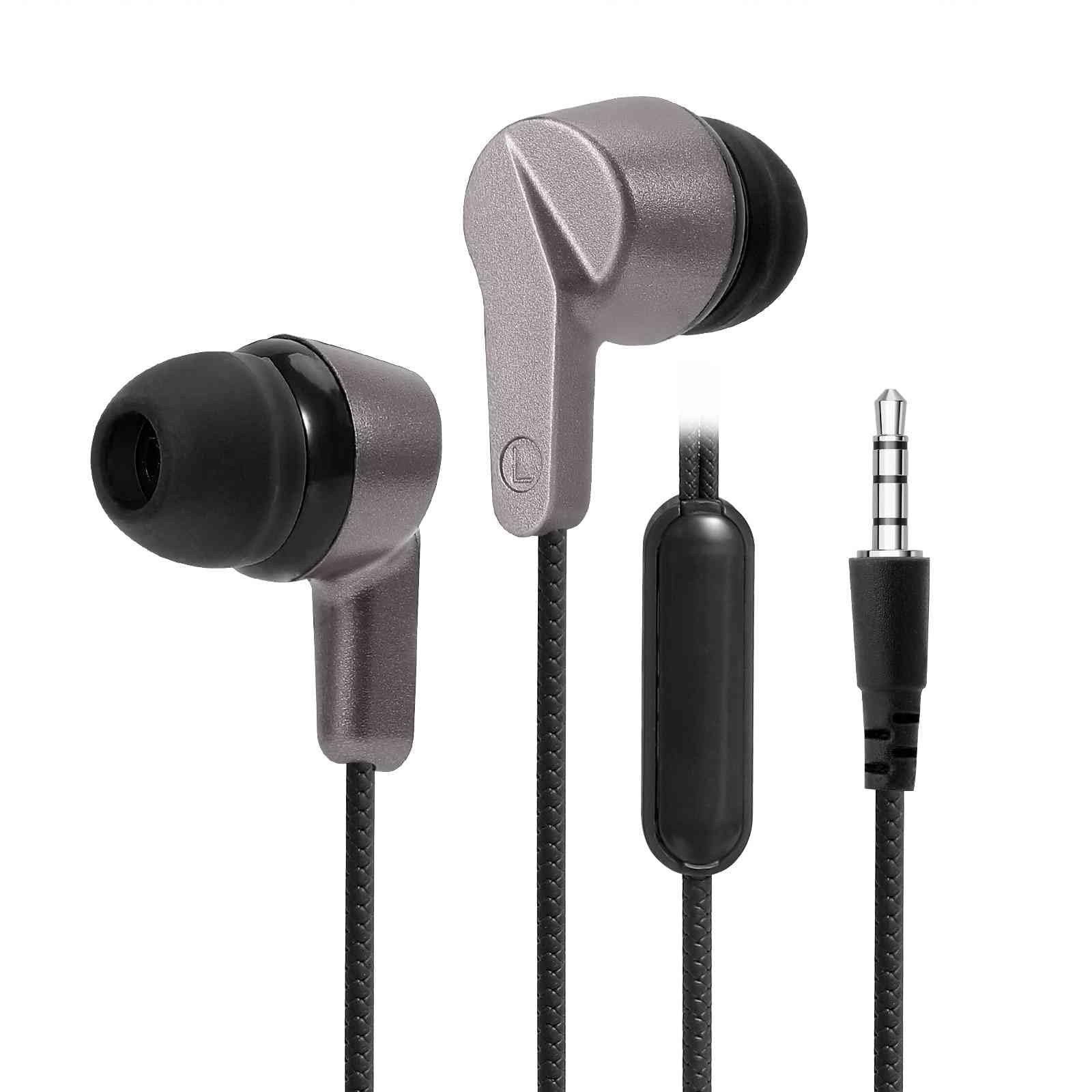 UrbanX R2 Wired in-Ear Headphones with Microphone - Compatible with vivo Y31s & Smartphones - Tangle-Free Cord, Noise Isolating Design, Deep Bass Sound, Soft Silicone Ear Tips - Perfect for Commuting, Workouts & Gaming