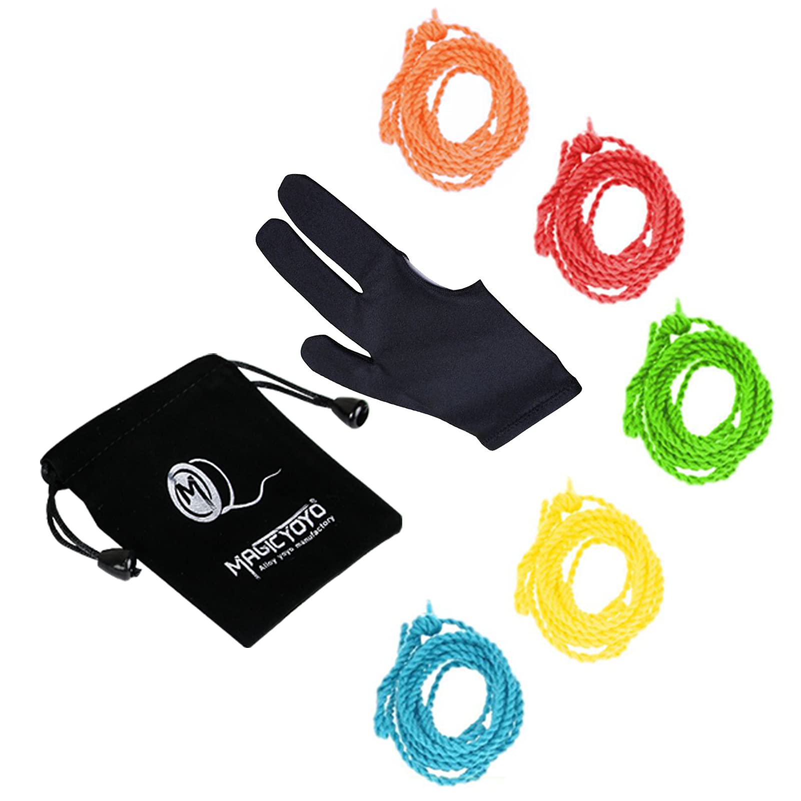 Professional MAGICYOYO Yoyo Strings (Random Colors) with Yoyo Glove & Storage Bag - Perfect for Competition, Tricks & Outdoor Play
