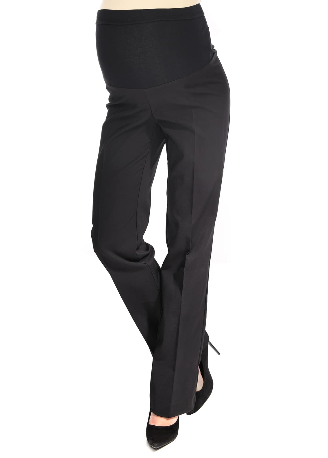 Elegant Classic Formal Maternity Pants for Women - Tailored Over Bump Work Trousers for Office & Business Wear - Comfortable Pregnancy Dress Pants for Professional Occasions