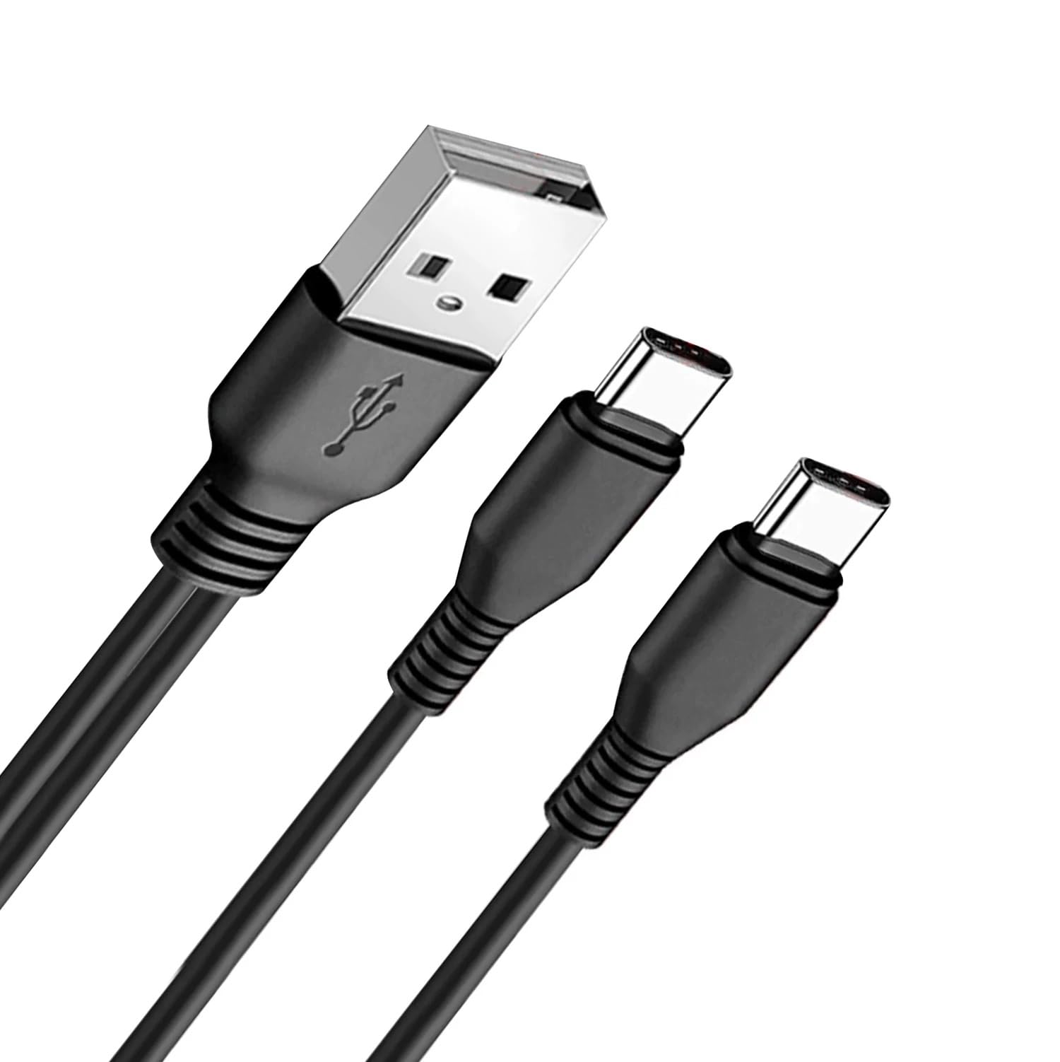 3 FT USB C to USB C Splitter Cable - 2-in-1 Type A to Type C Fast Charging Cord for Smartphones, Tablets & Laptops - Perfect for Home, Office & Travel Charging