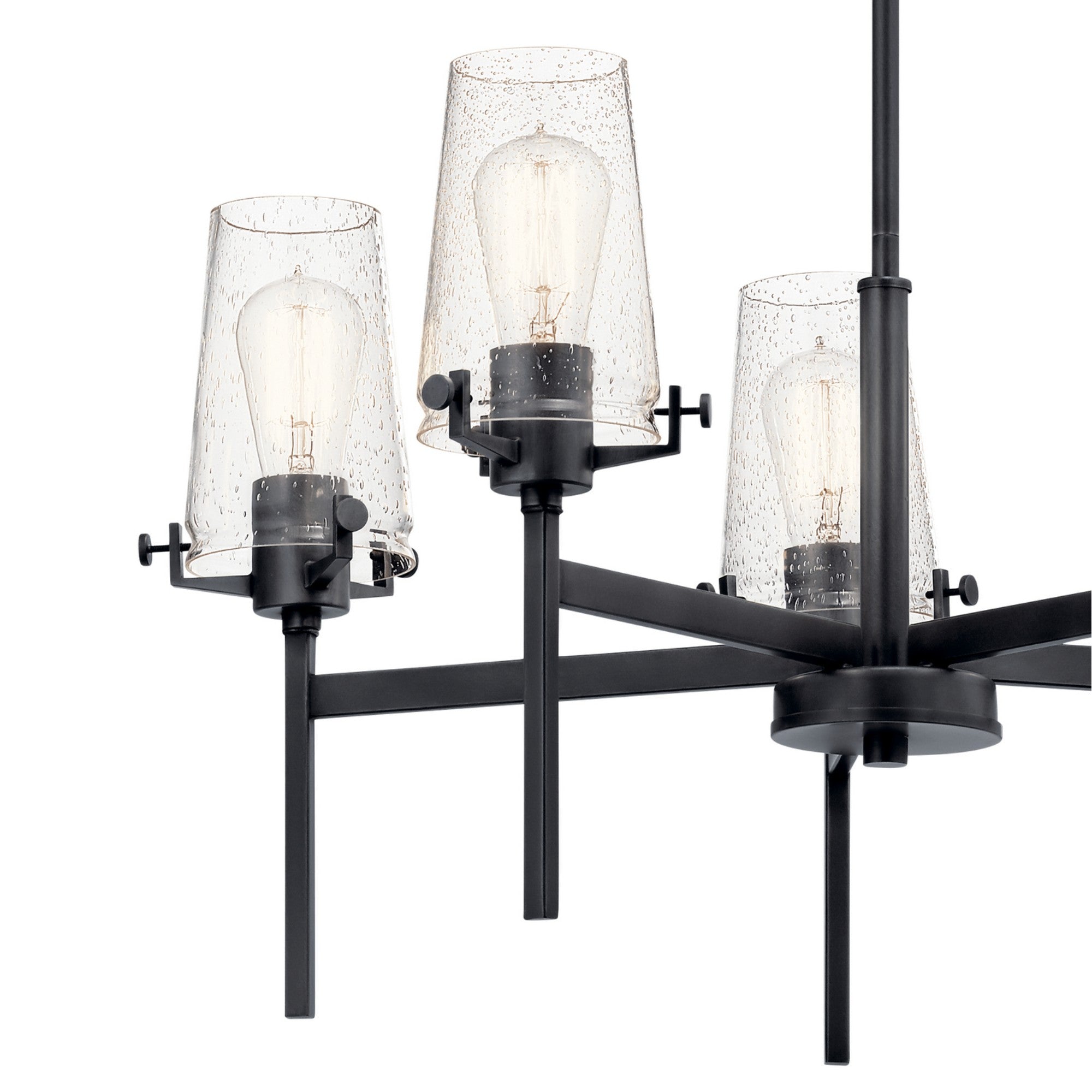 Alton 27 Inch 5-Light Black Chandelier - Modern Ceiling Light Fixture for Dining Room, Bedroom, or Living Room Decor