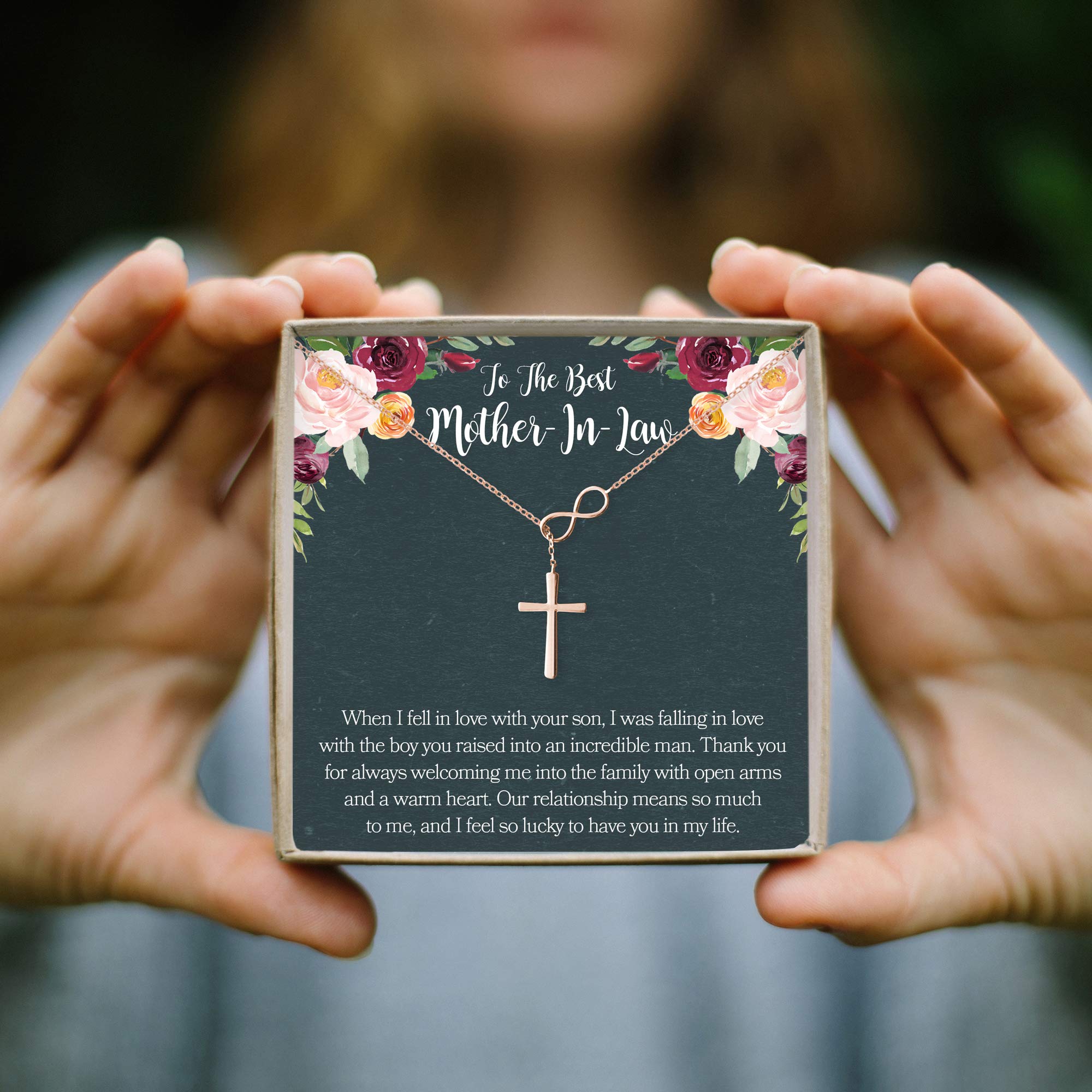 Dear Ava Infinity Mother-in-Law Necklace - Sterling Silver Gift for Women - Birthday & Anniversary Jewelry for Mom - Perfect for Special Occasions